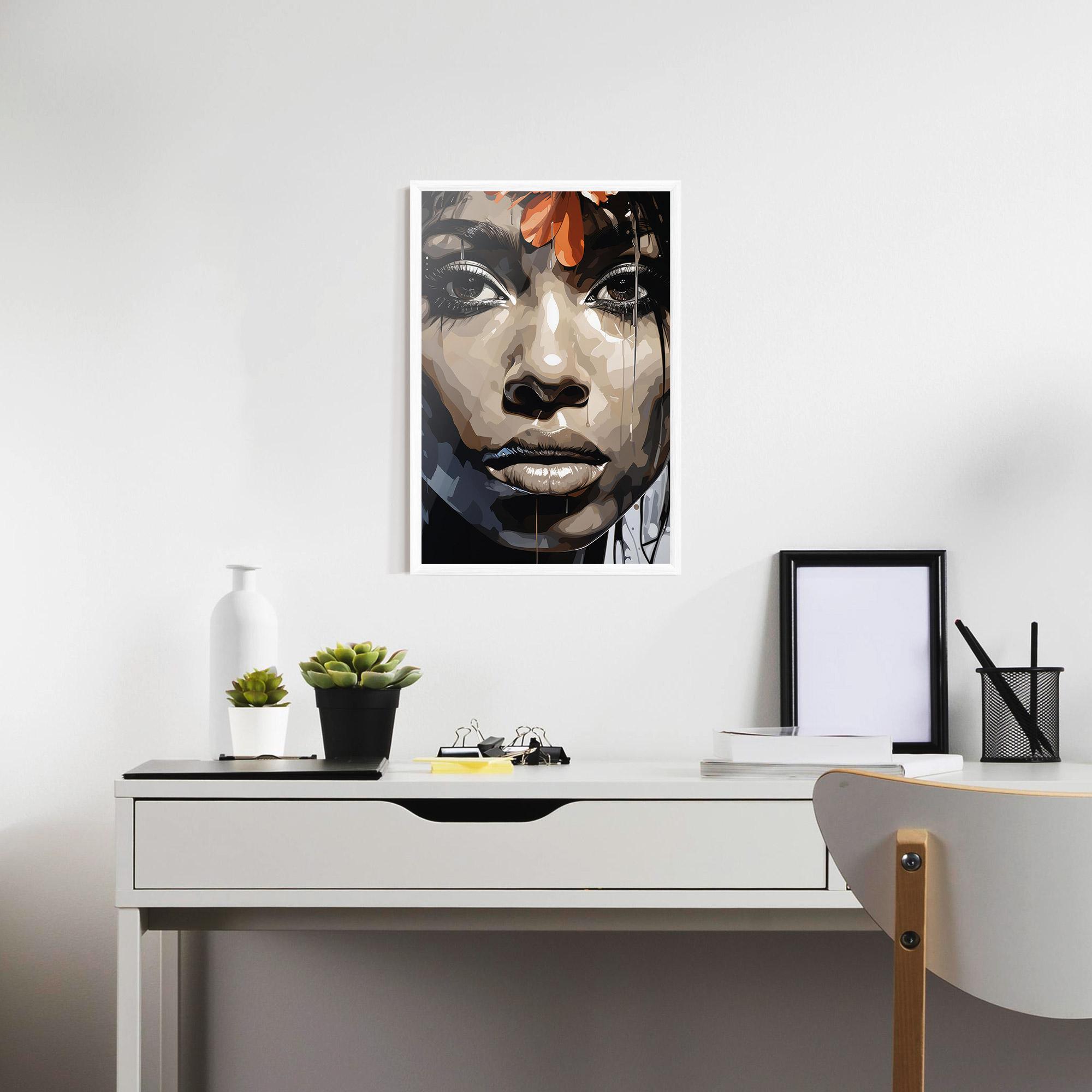 Keretezett Poszter Pretty Girl Portrait mockup 7