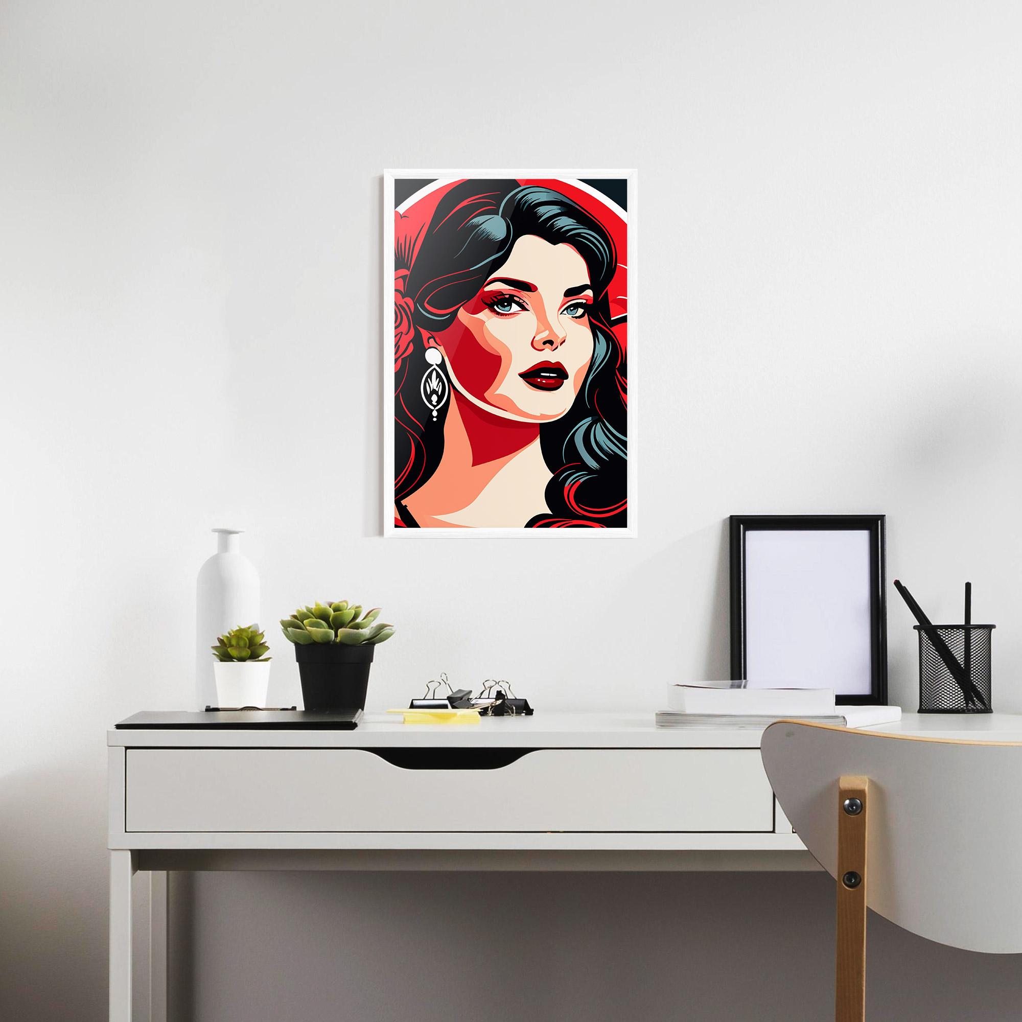 Keretezett Poszter Red Light Portrait mockup 7