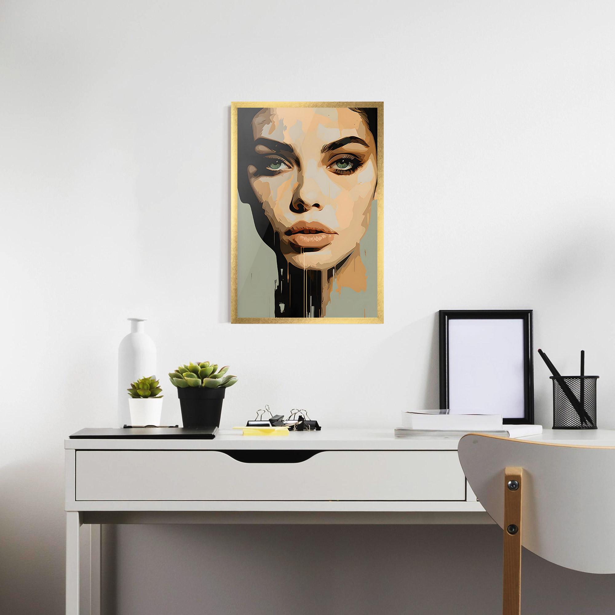 Keretezett Poszter Apologetic Face mockup 7