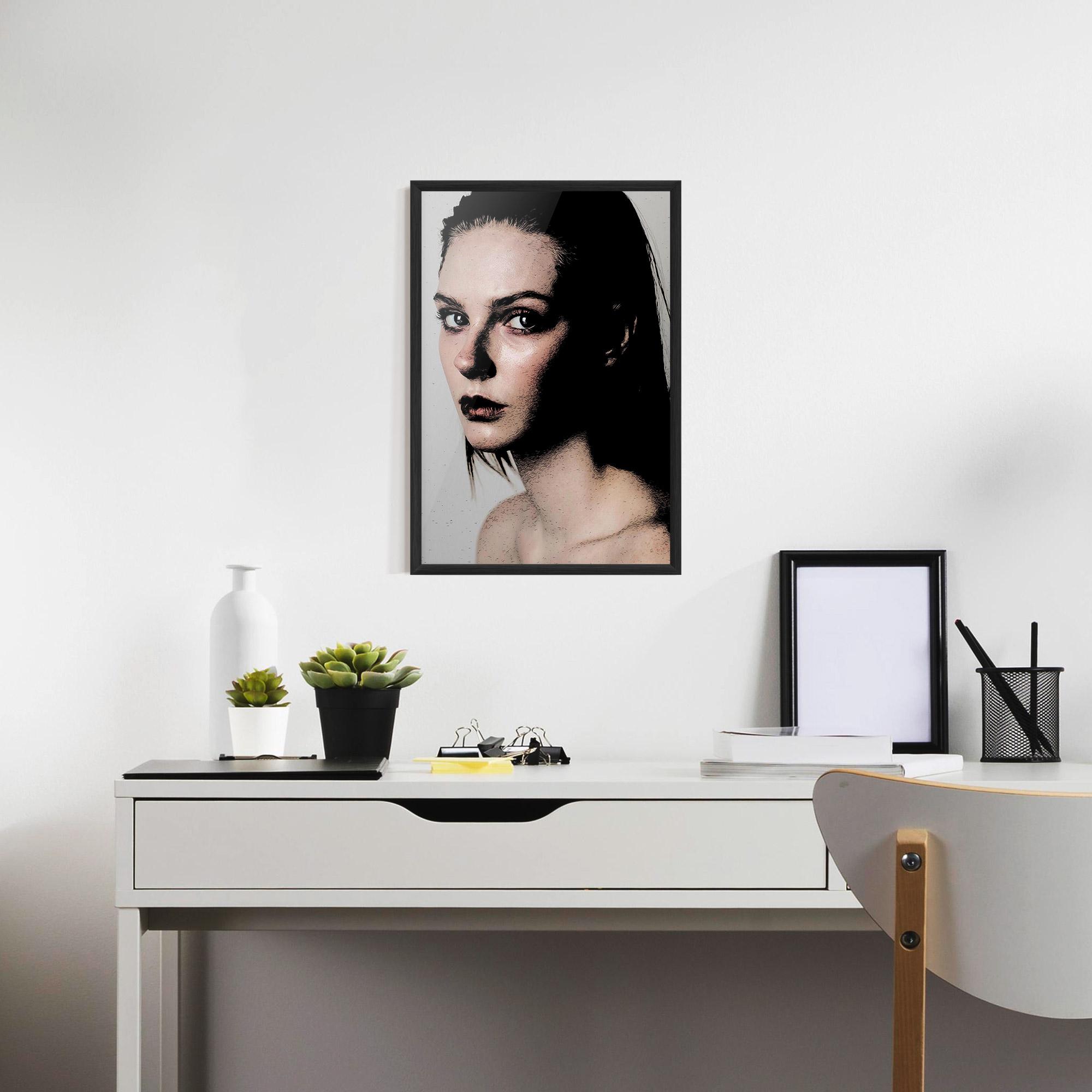 Keretezett Poszter Big Eyes Portrait mockup 7