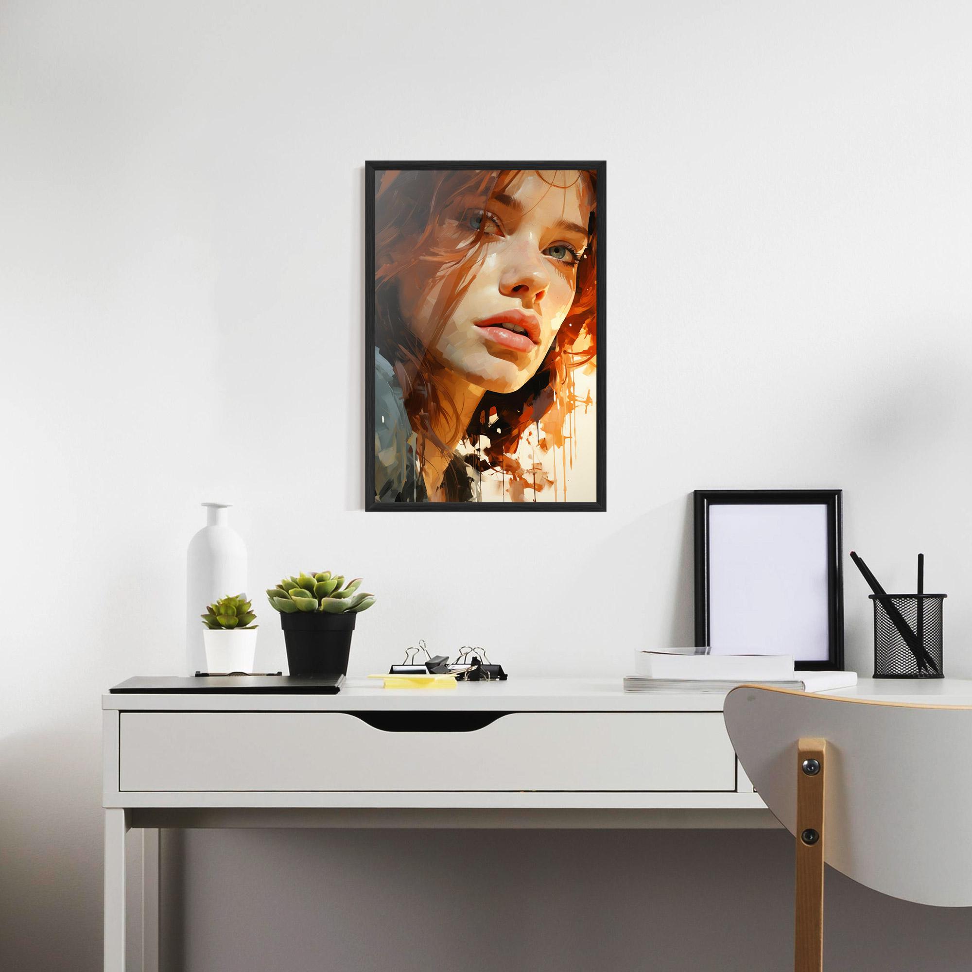 Keretezett Poszter Pretty Woman Portrait mockup 7