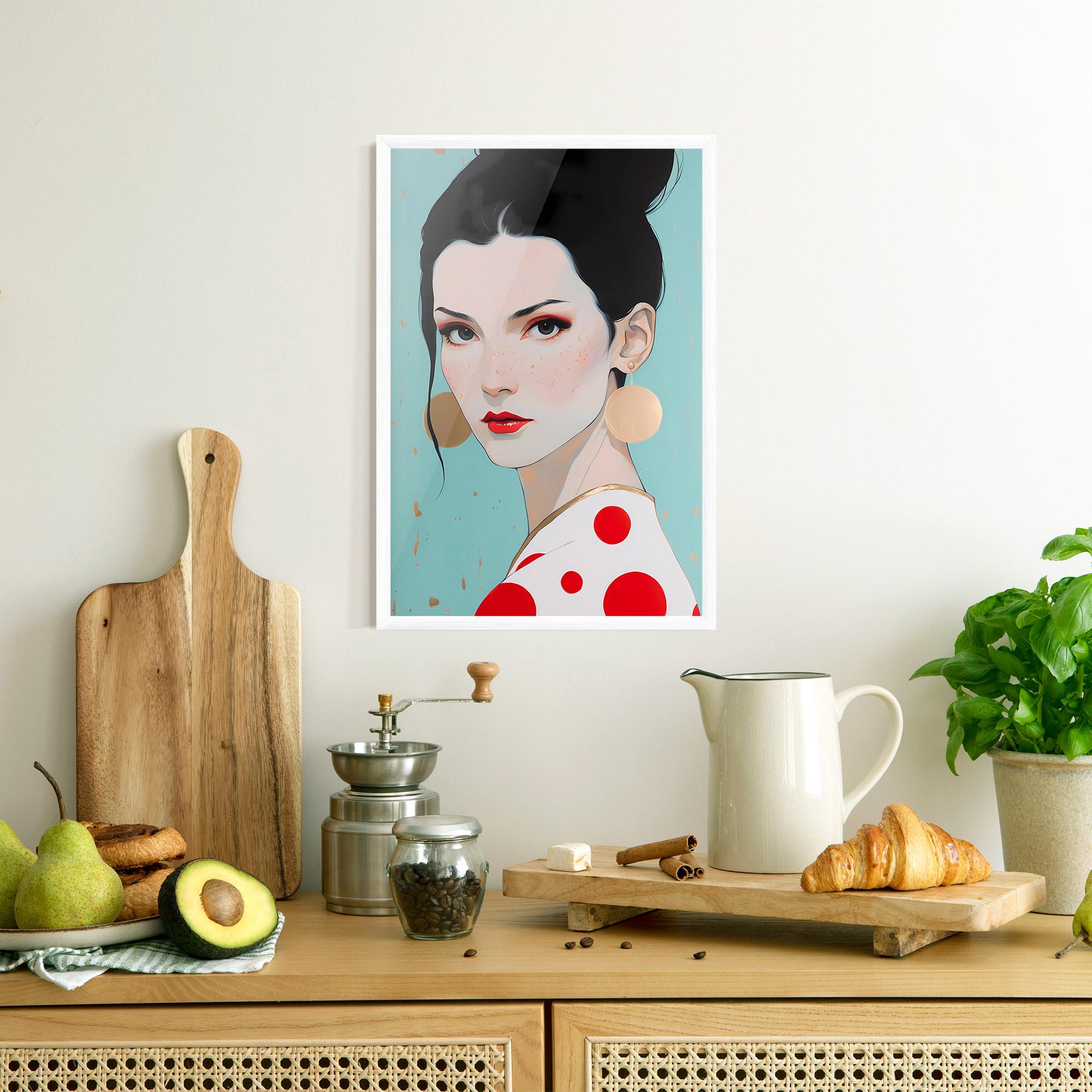 Keretezett Poszter Asian Style Portrait mockup 8