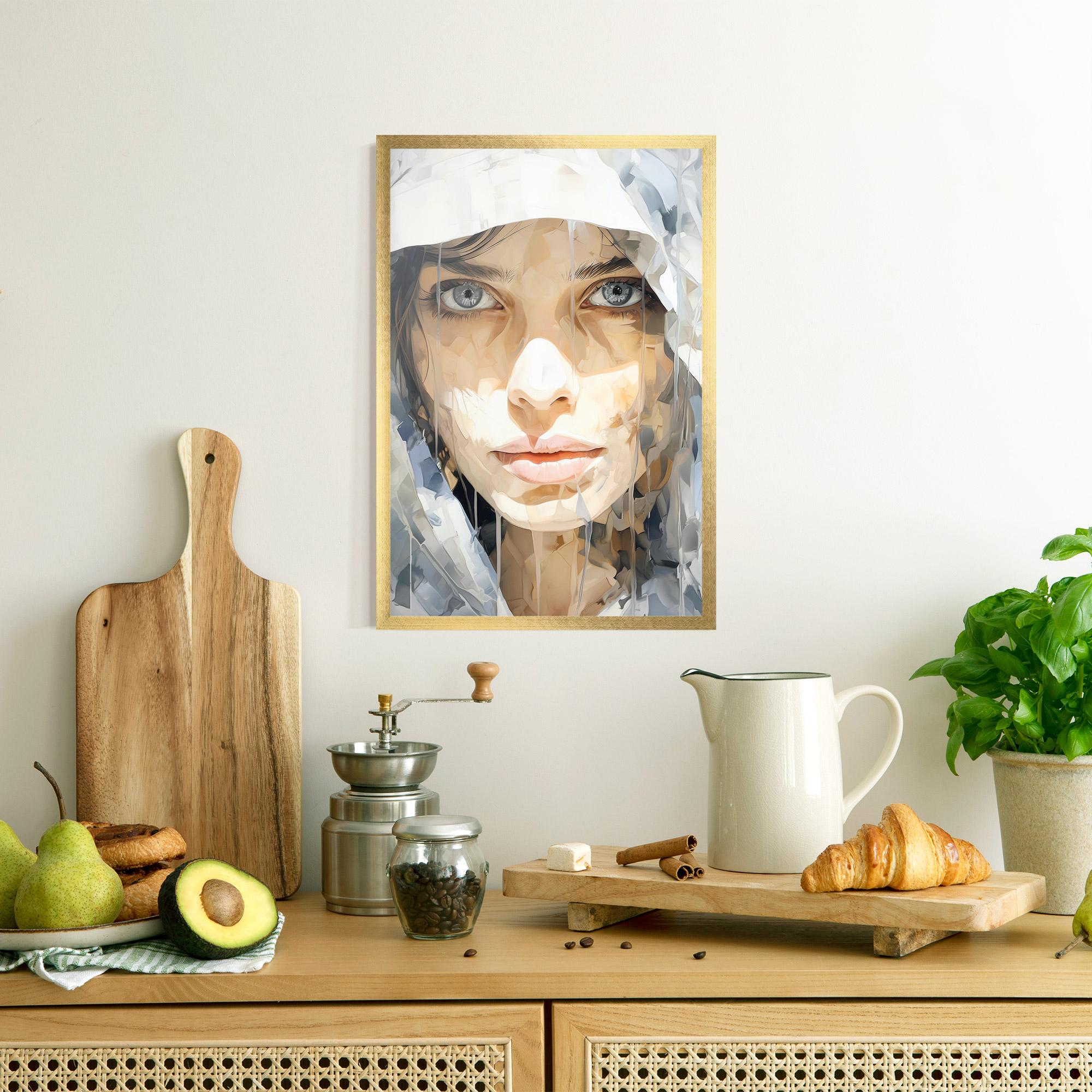 Keretezett Poszter Close Up Portrait mockup 8