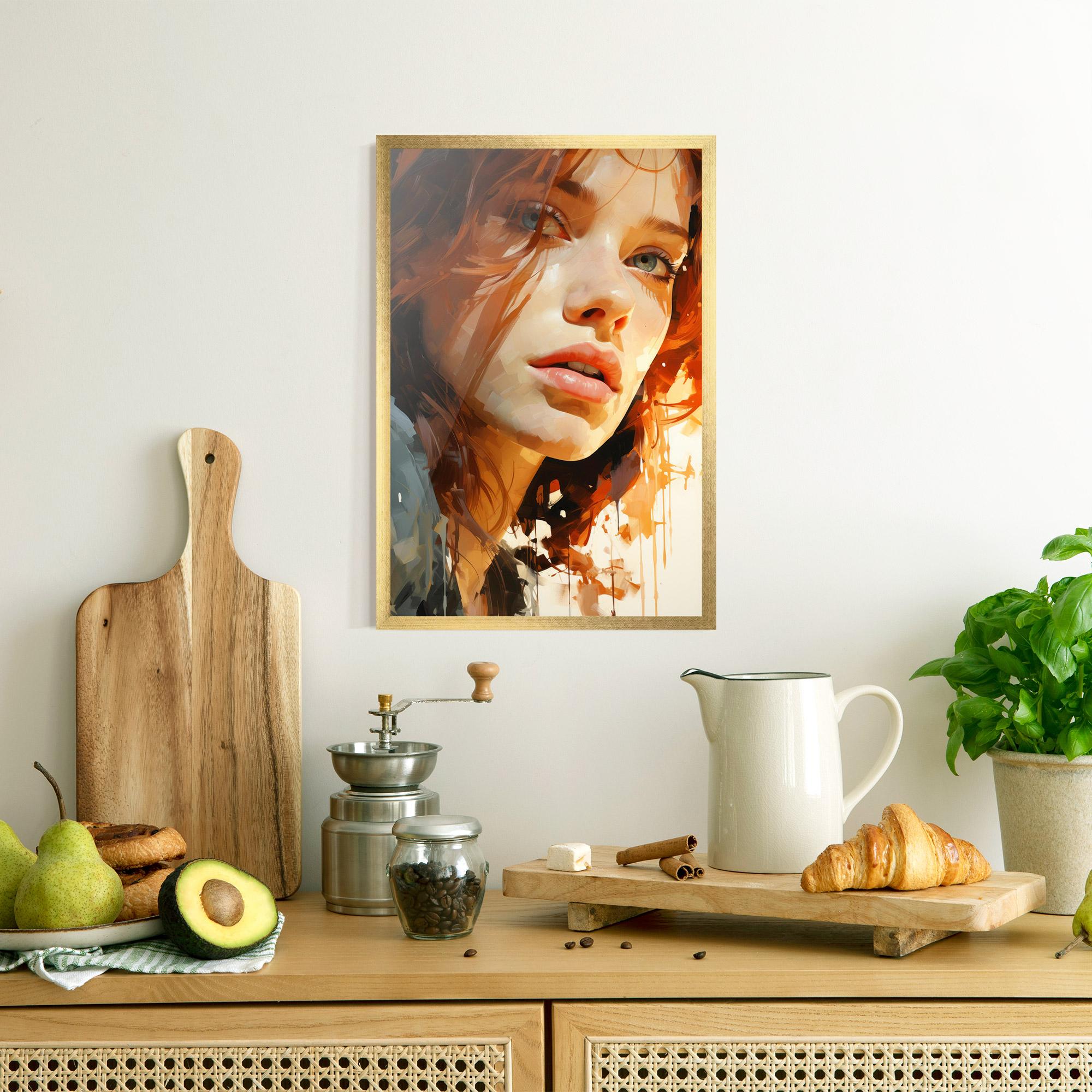 Keretezett Poszter Pretty Woman Portrait mockup 8