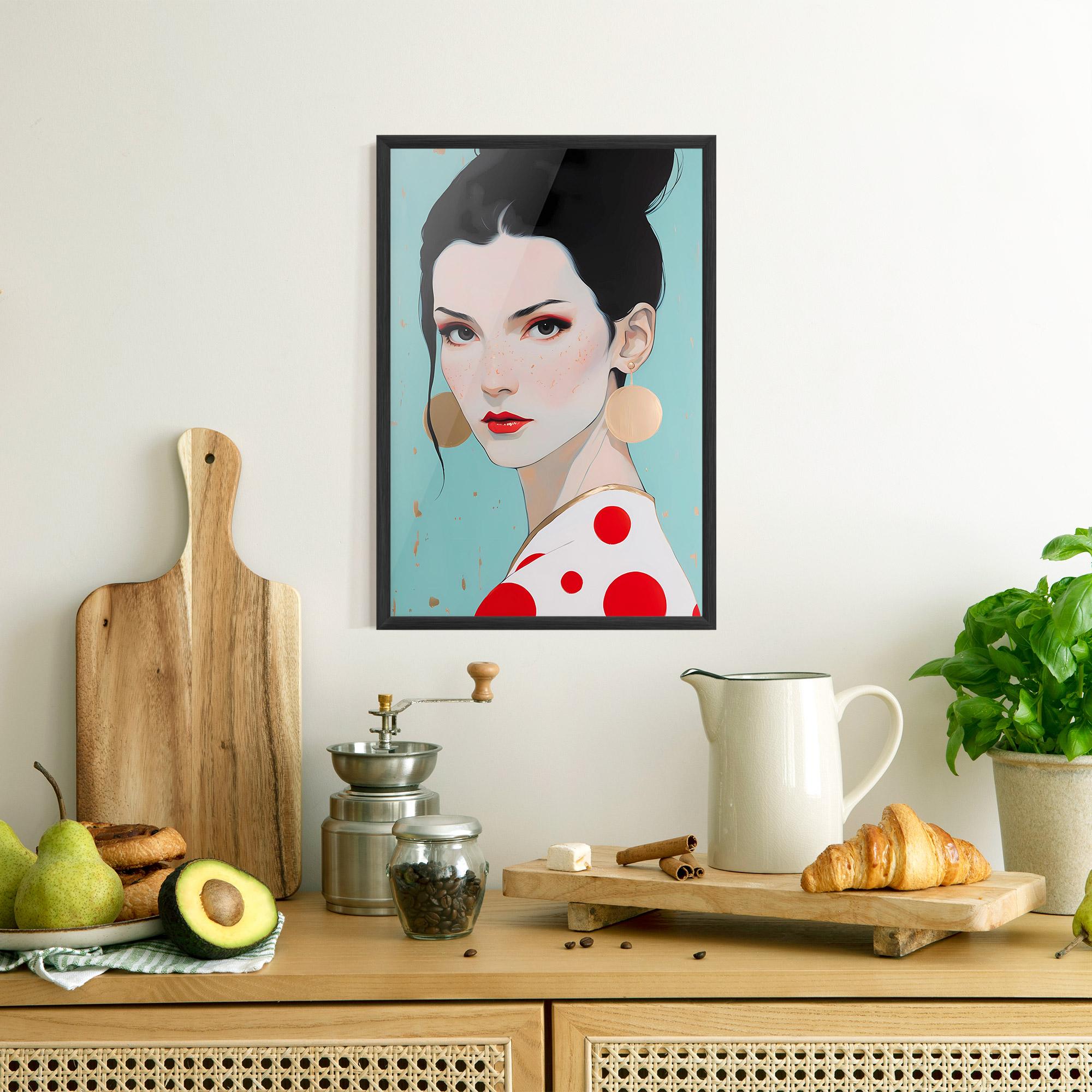 Keretezett Poszter Asian Style Portrait mockup 8