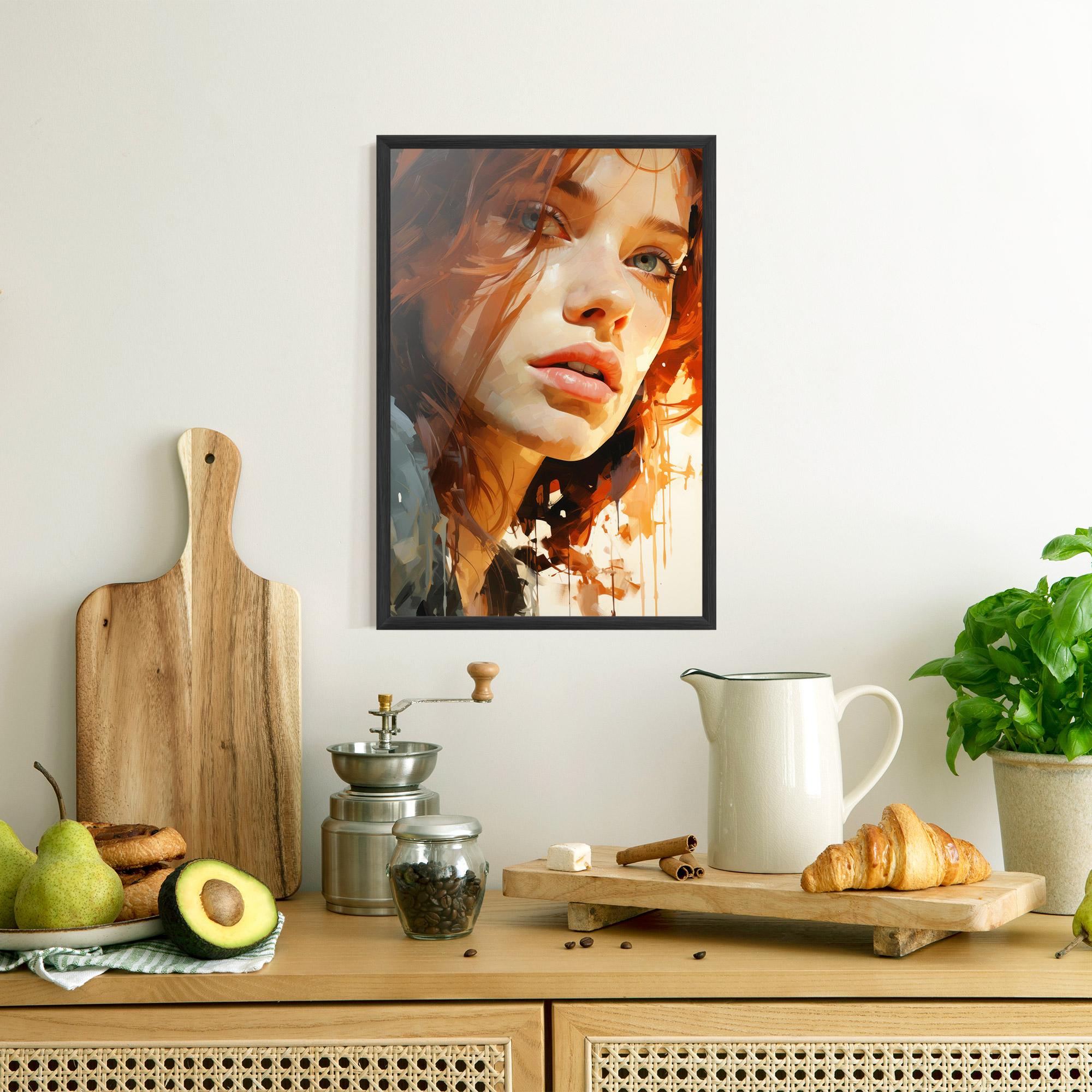 Keretezett Poszter Pretty Woman Portrait mockup 8