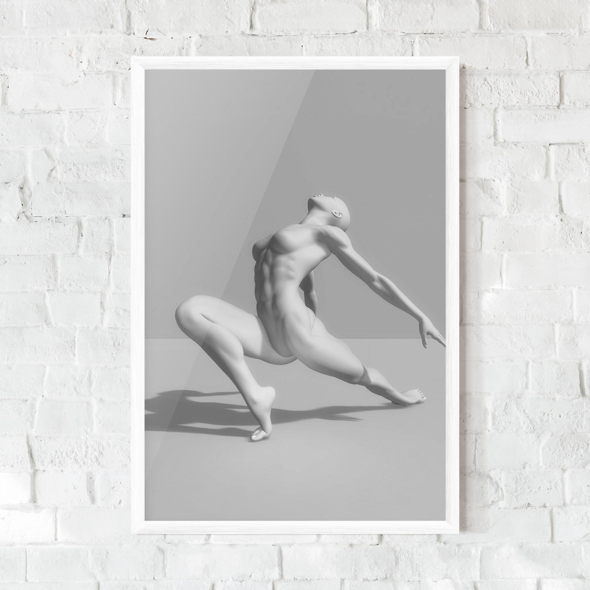 Keretezett Poszter 3d Ballet Pose mockup 0