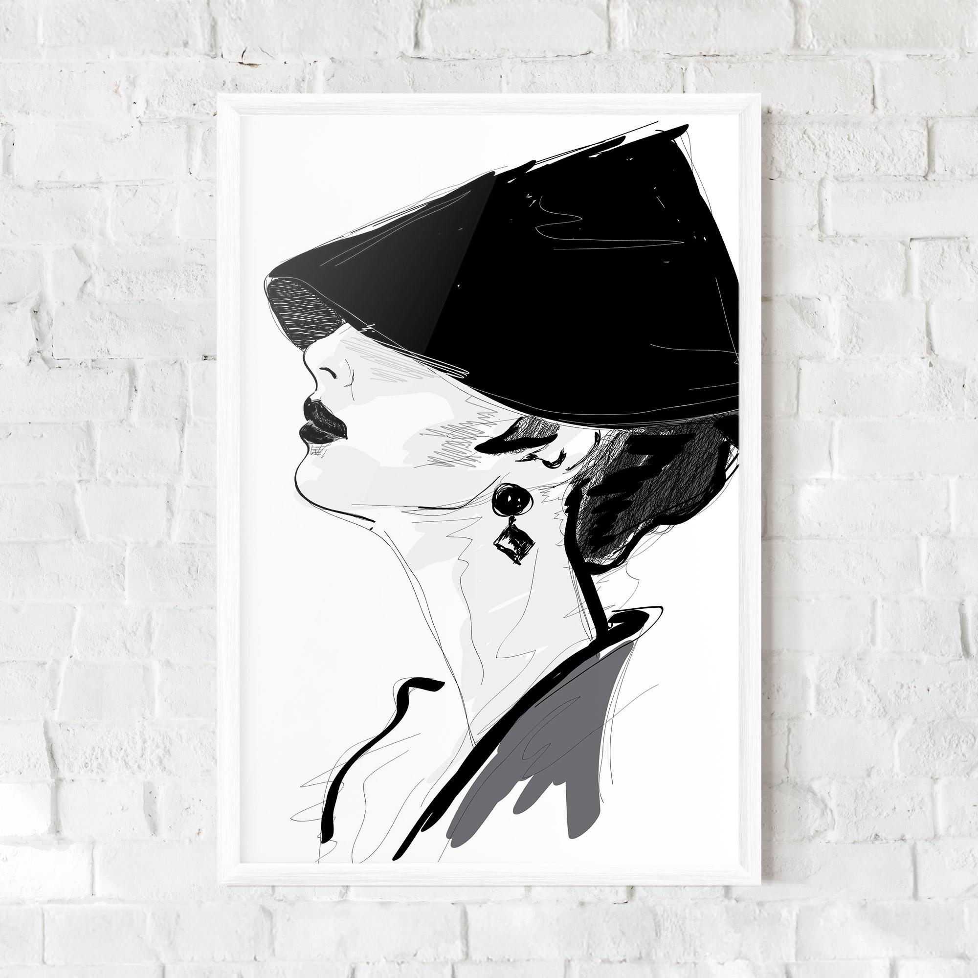 Keretezett Poszter Asian Shilouette mockup 0