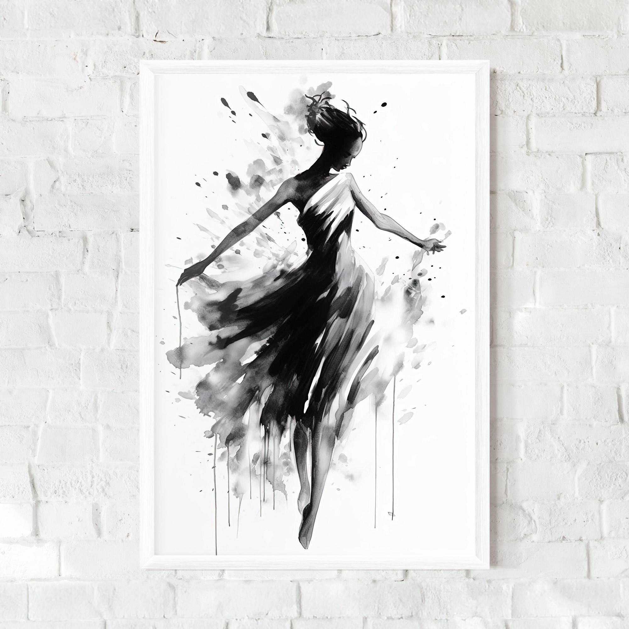 Keretezett Poszter Beautiful Dancing Woman mockup 0