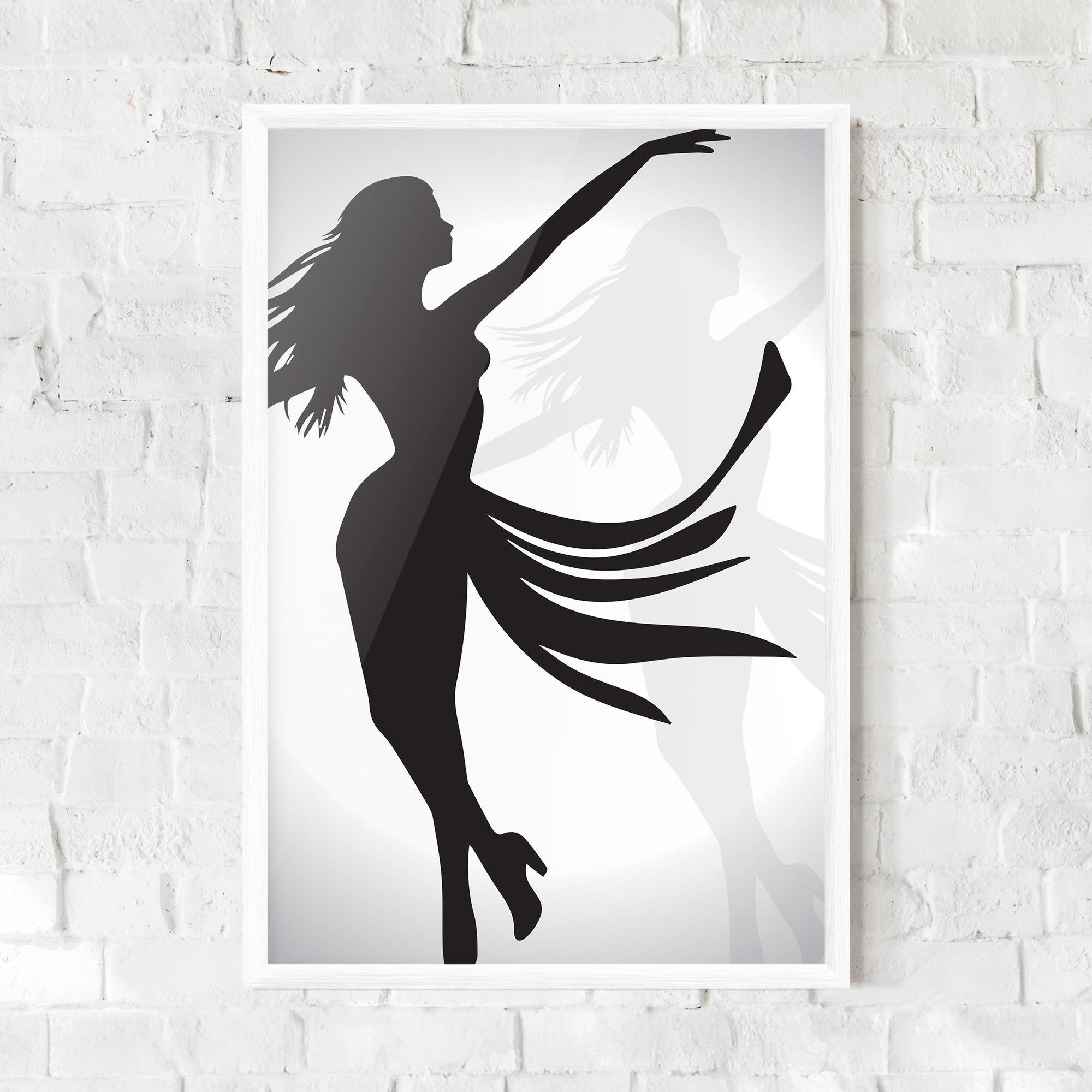 Keretezett Poszter Dance Shilouette mockup 0