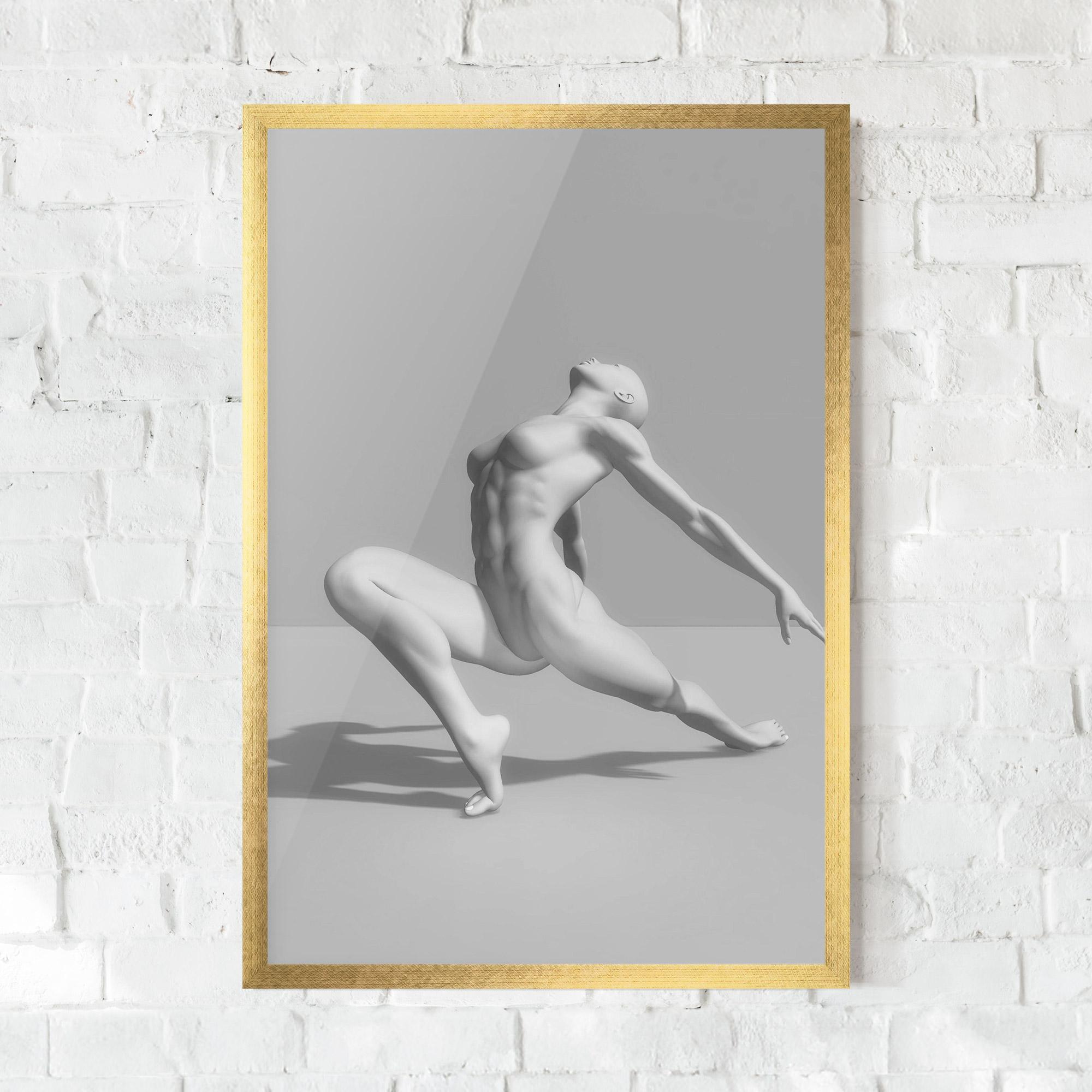 Keretezett Poszter 3d Ballet Pose mockup 0