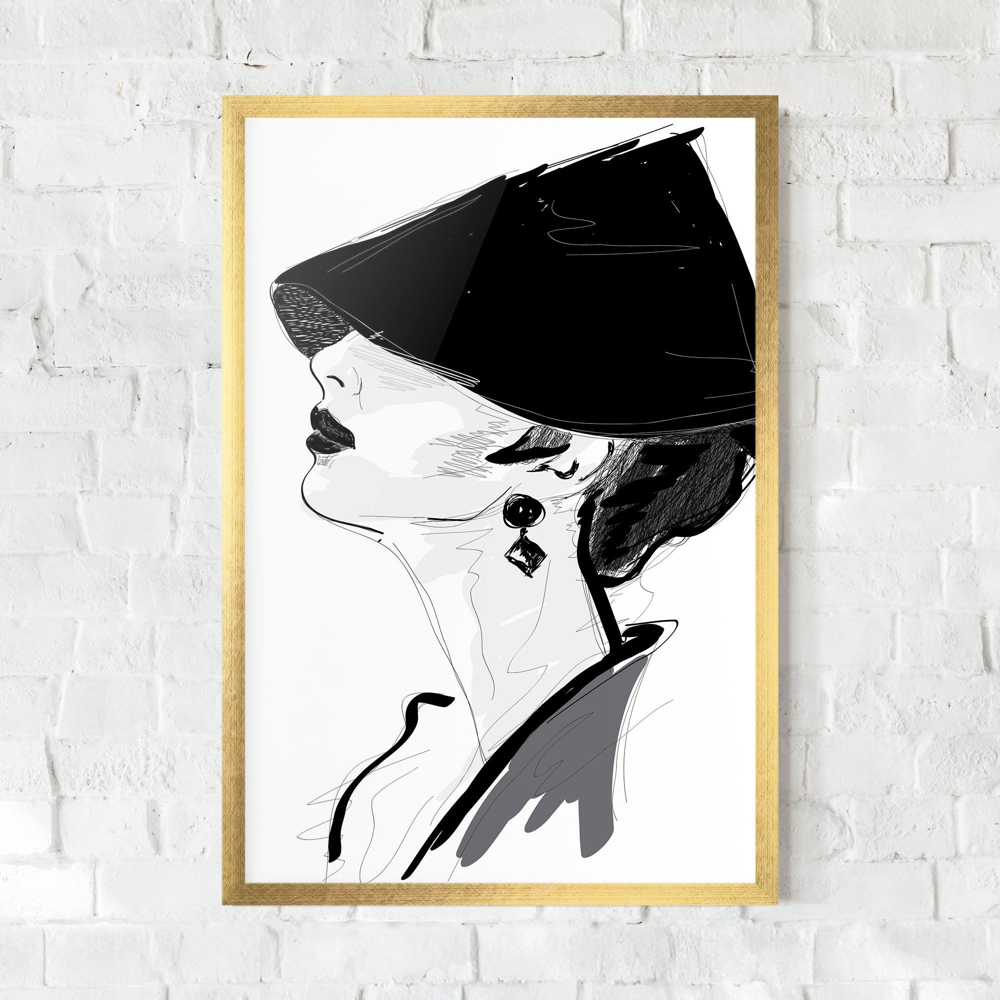 Keretezett Poszter Asian Shilouette mockup 0