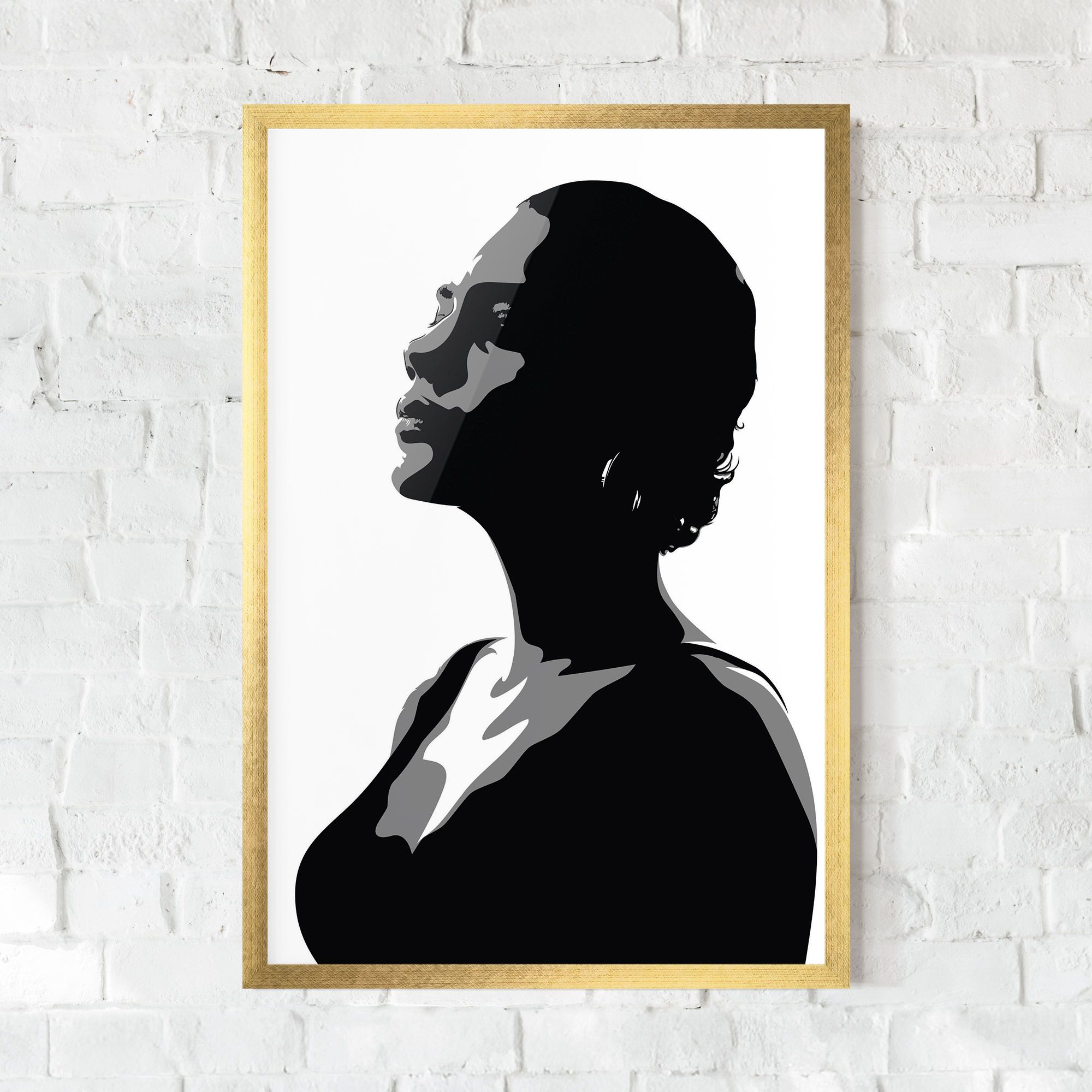 Black Woman Shilouette mockup 0