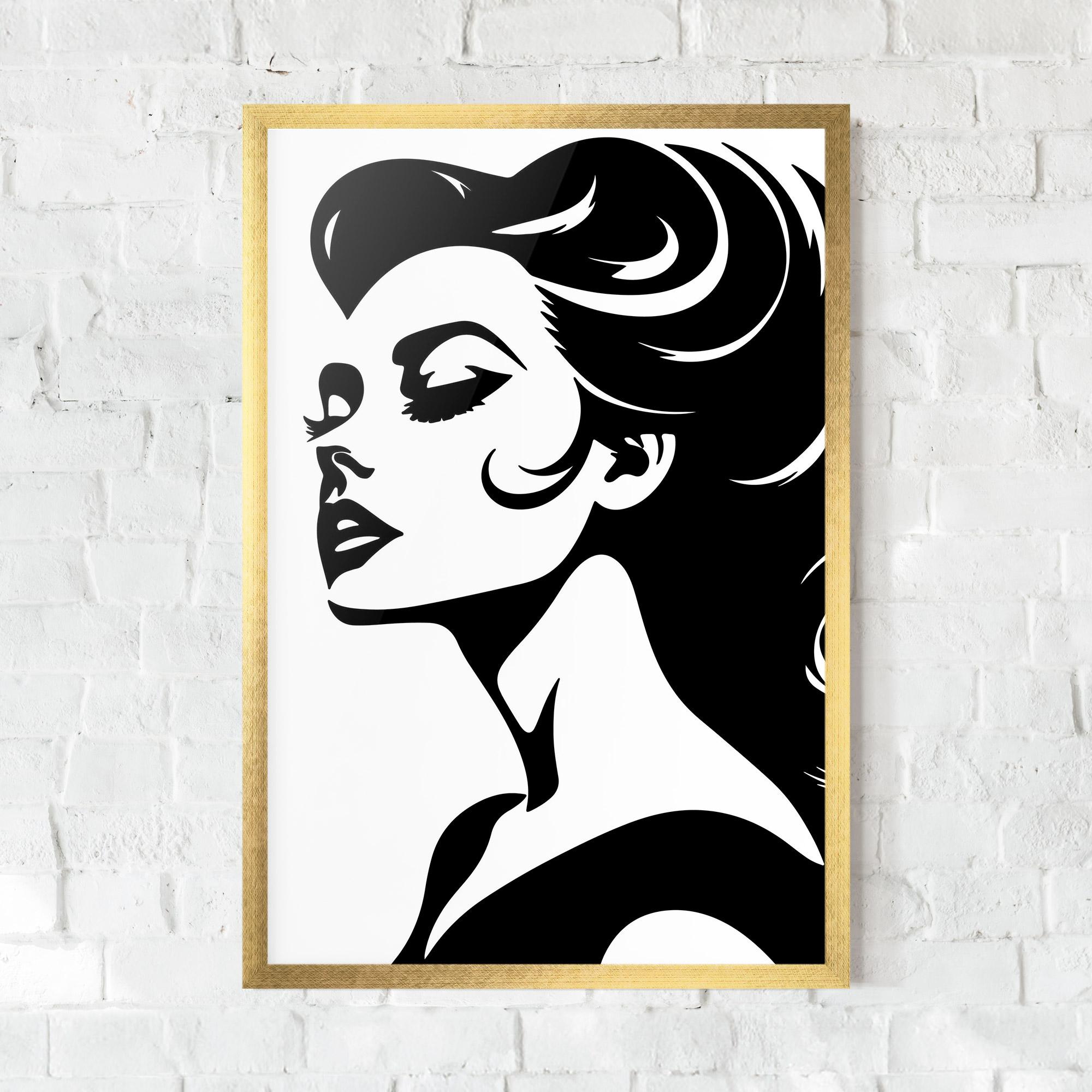 Keretezett Poszter Eyeliner Shilouette mockup 0