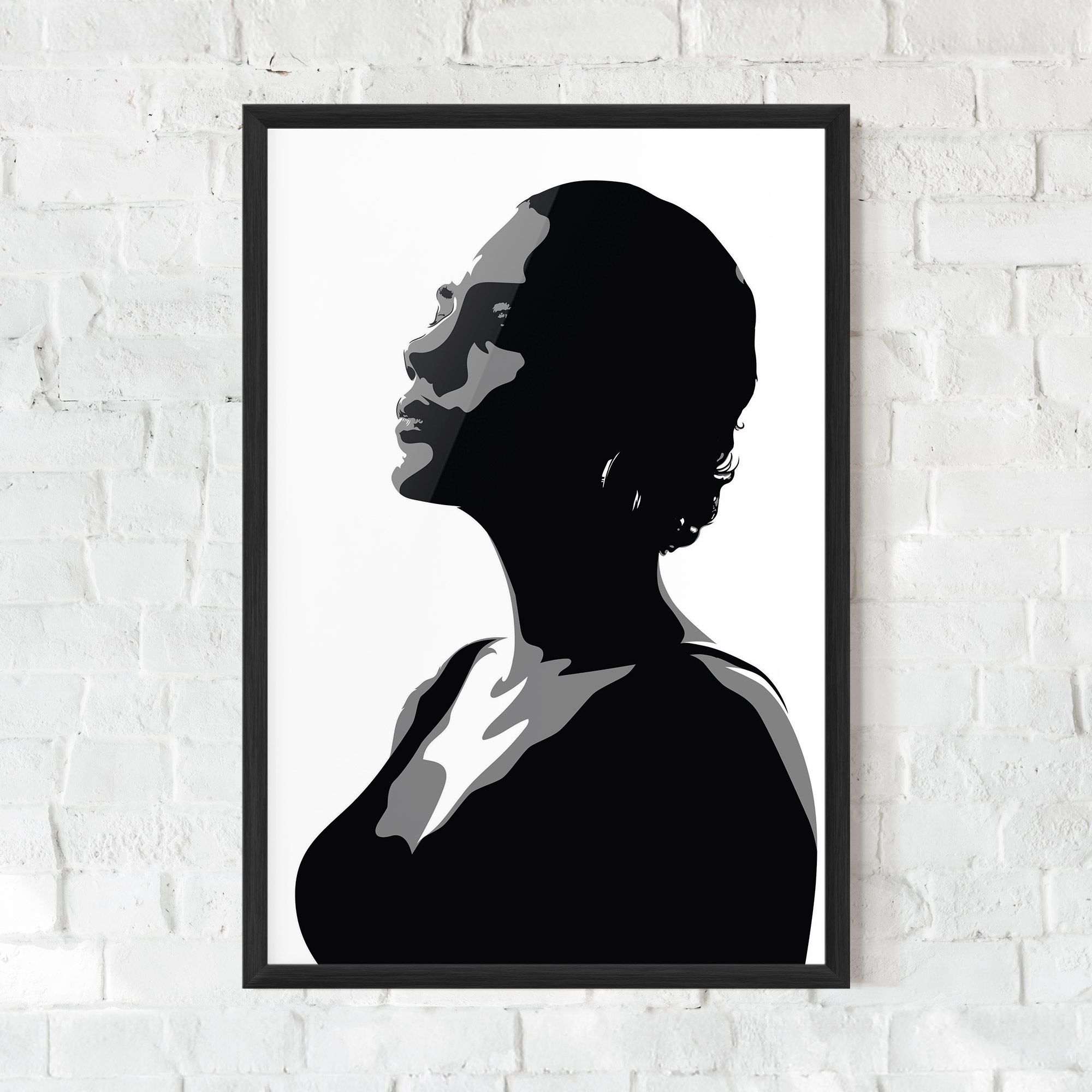 Black Woman Shilouette mockup 0