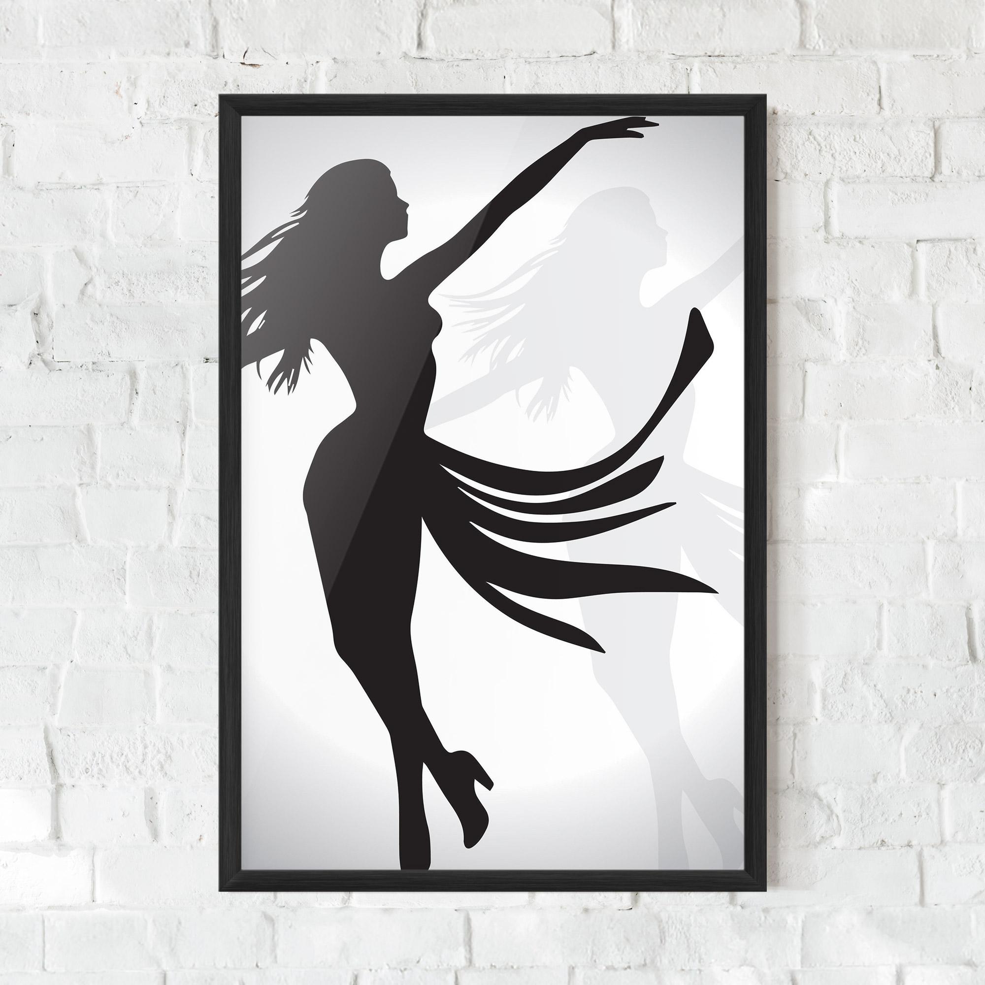 Keretezett Poszter Dance Shilouette mockup 0
