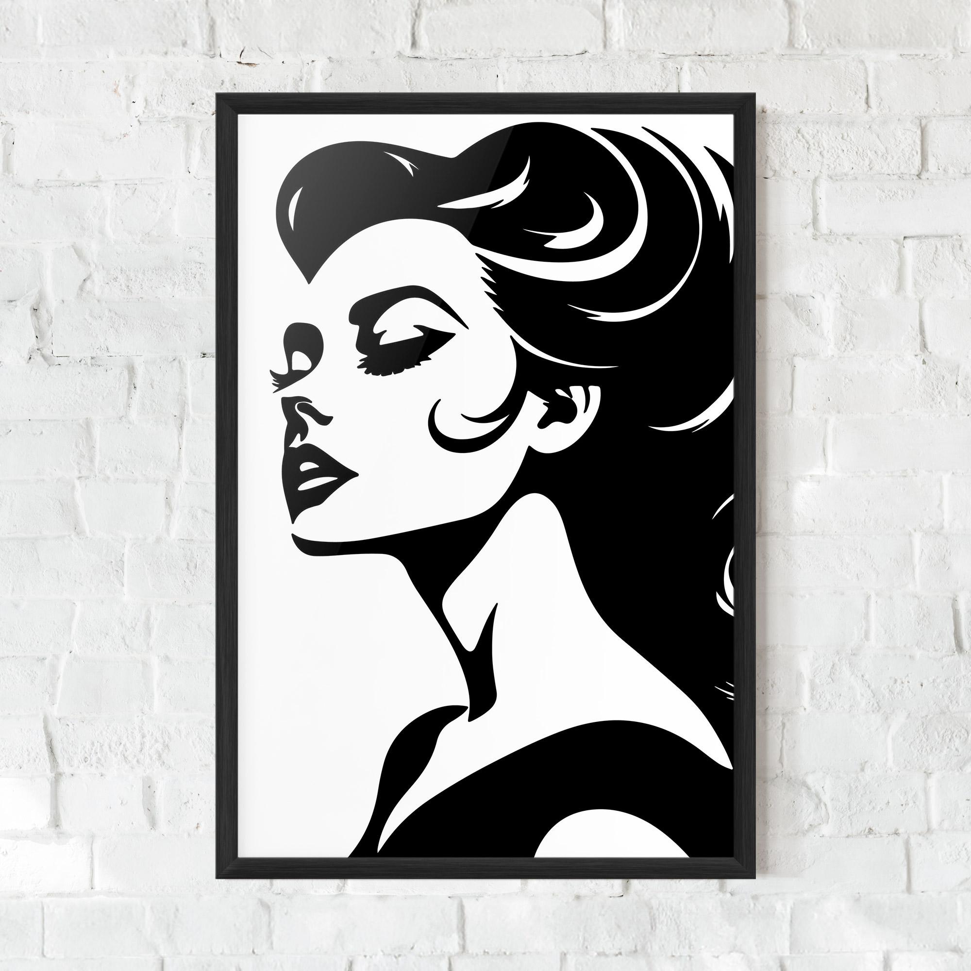 Keretezett Poszter Eyeliner Shilouette mockup 0