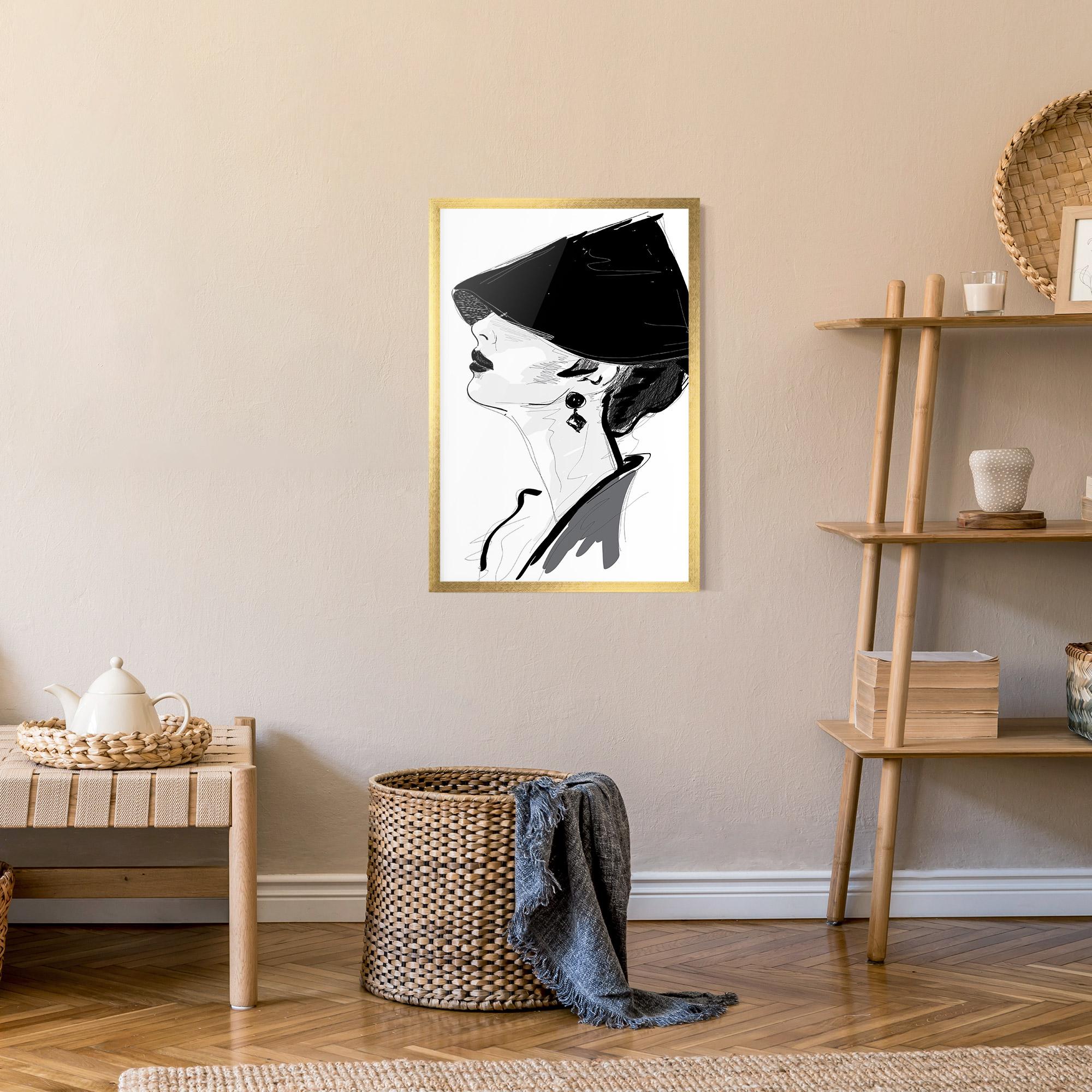 Keretezett Poszter Asian Shilouette mockup 9