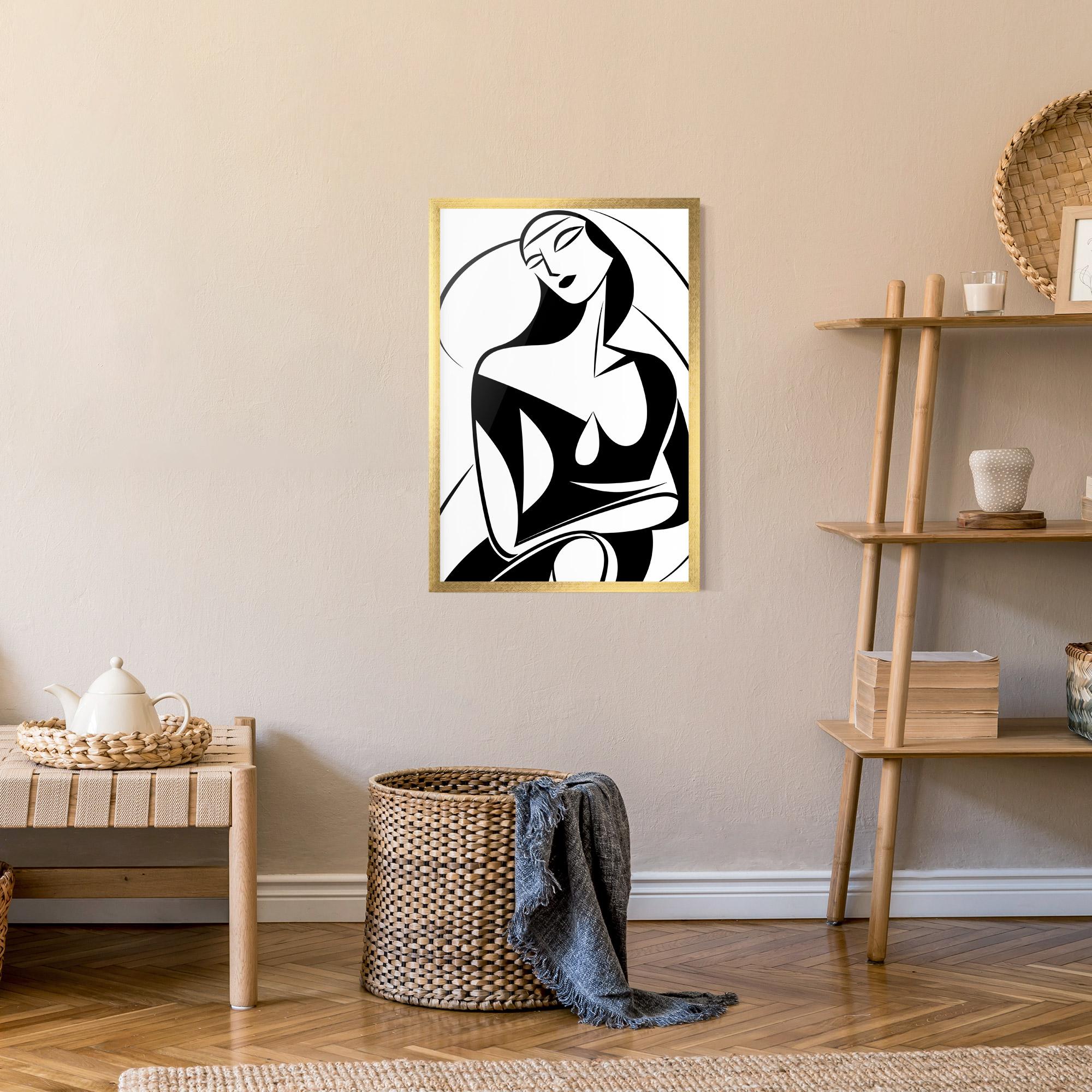 Keretezett Poszter Pretty Woman Shilouette mockup 9