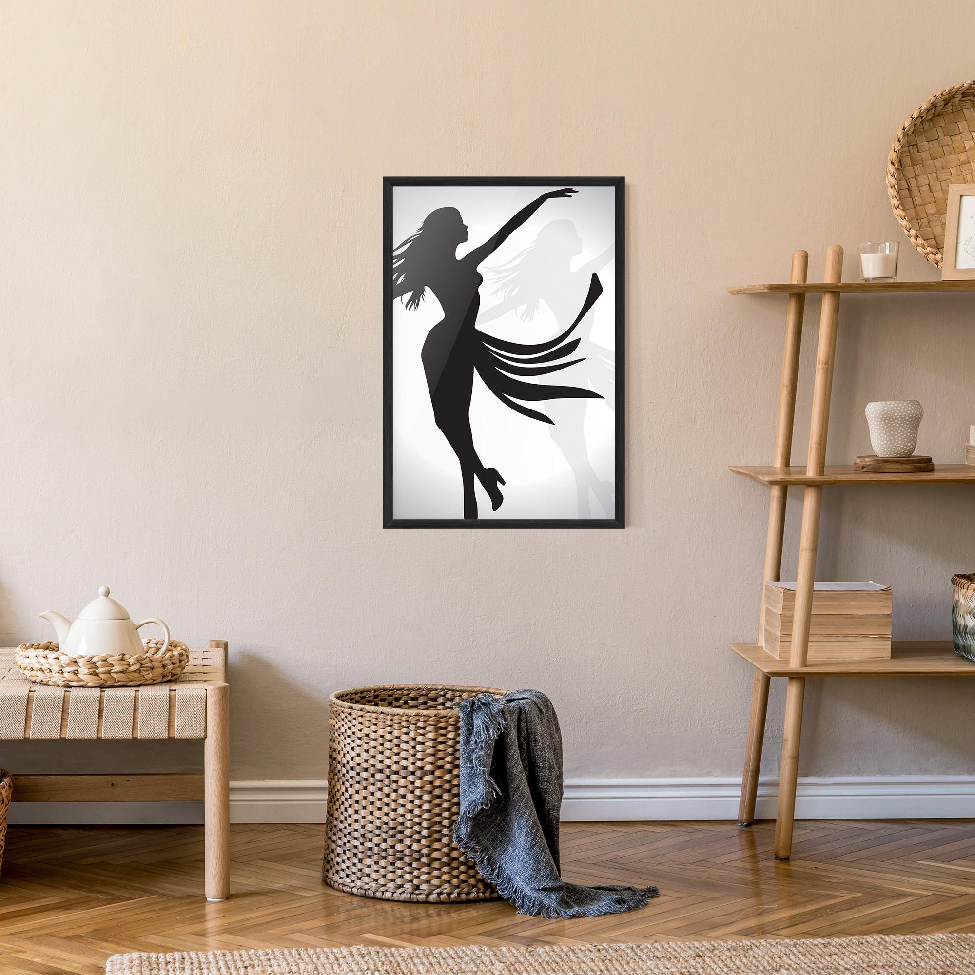 Keretezett Poszter Dance Shilouette mockup 9