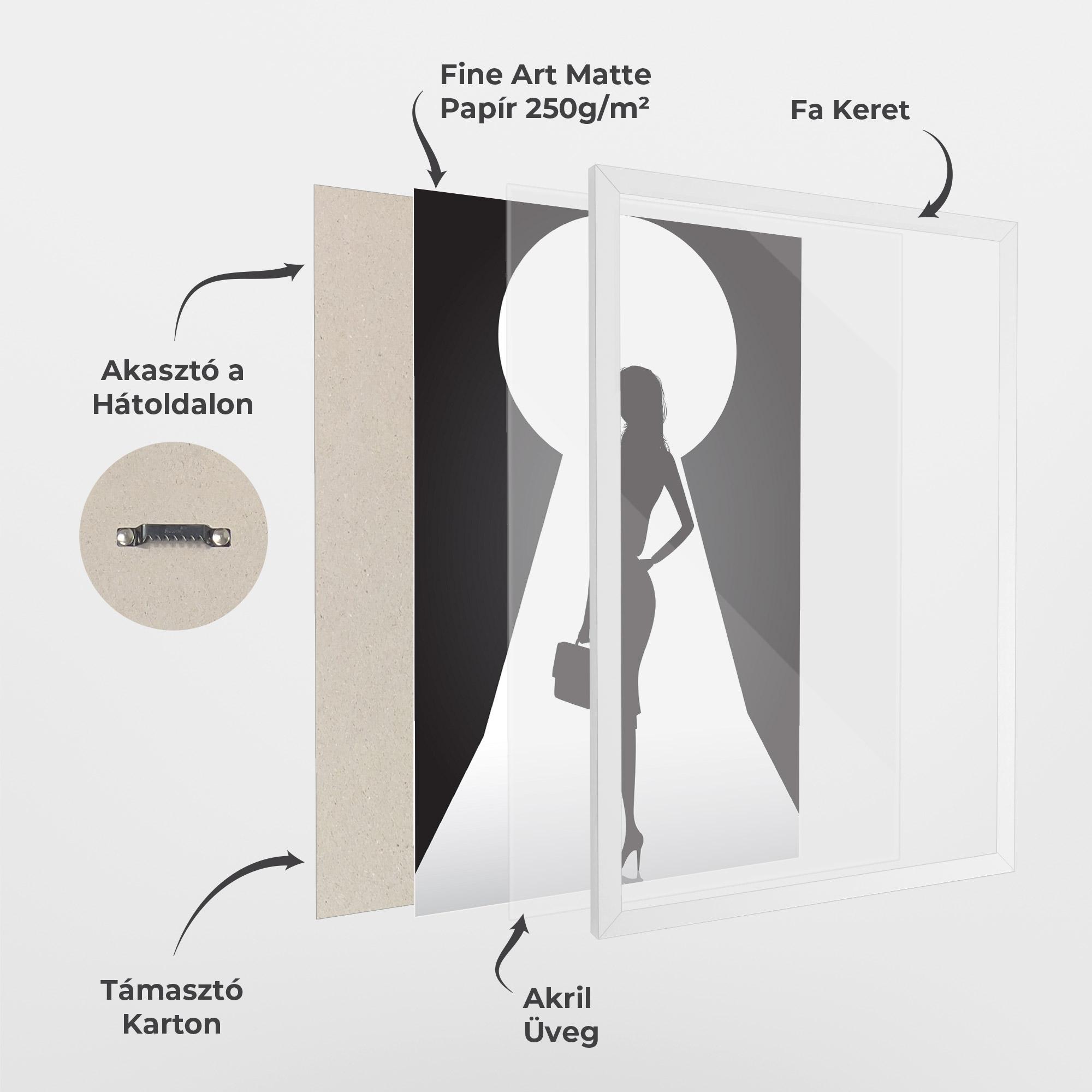 Keretezett Poszter Girl Door mockup 1