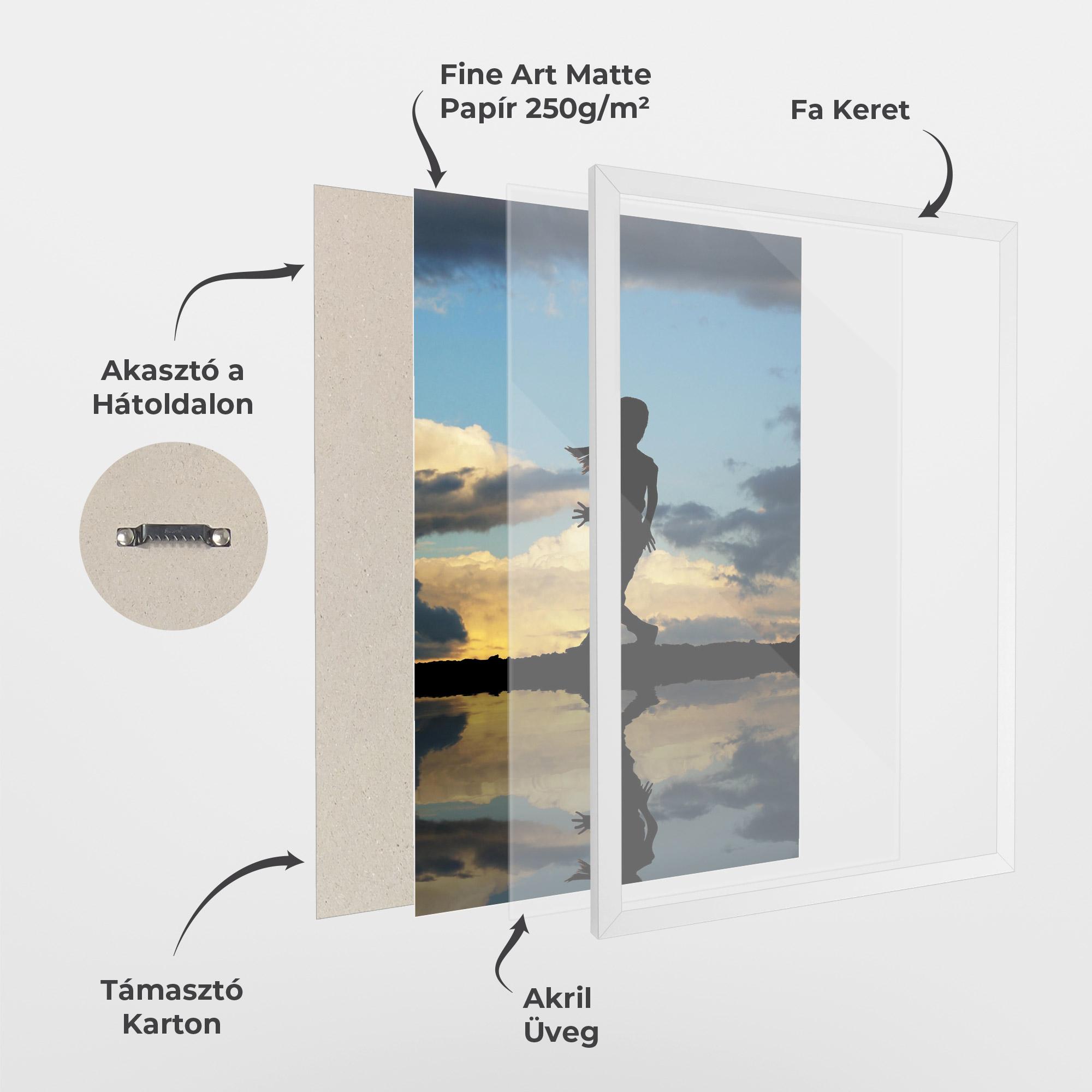 Keretezett Poszter Little Girl Jumping mockup 1