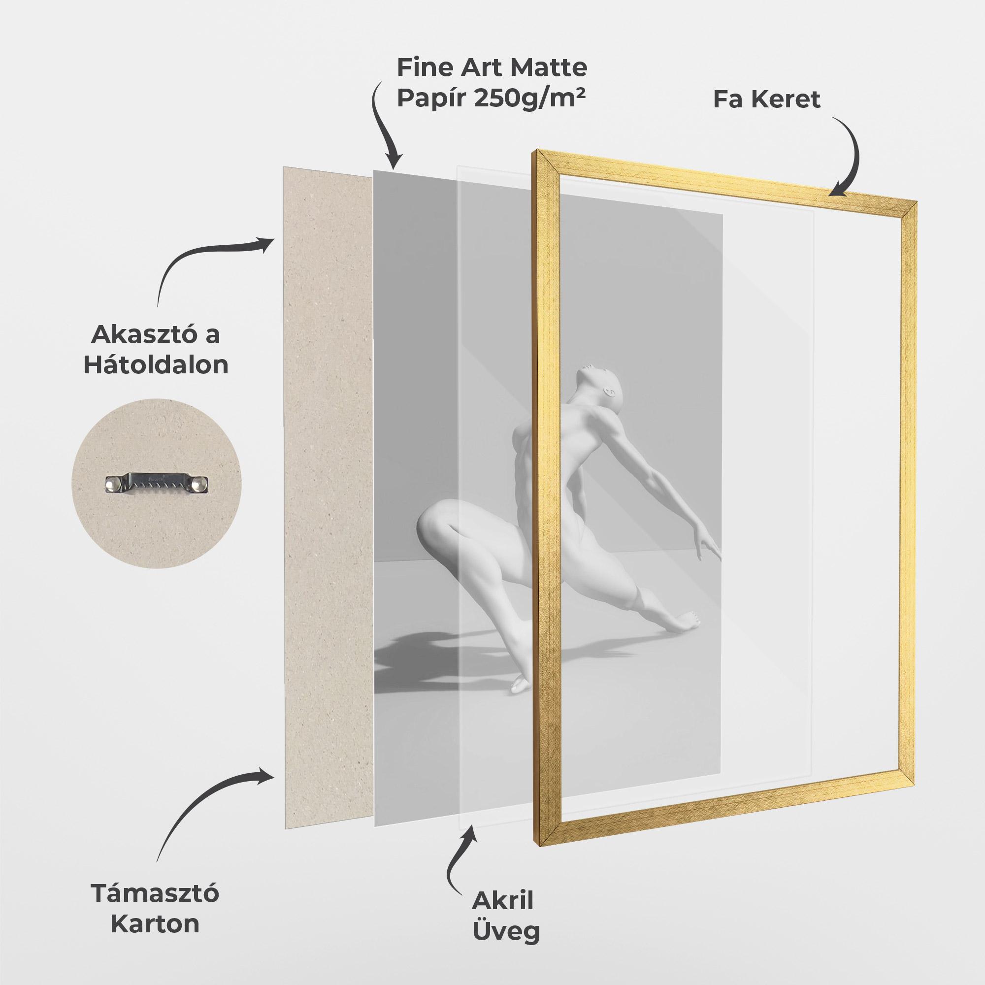 Keretezett Poszter 3d Ballet Pose mockup 1