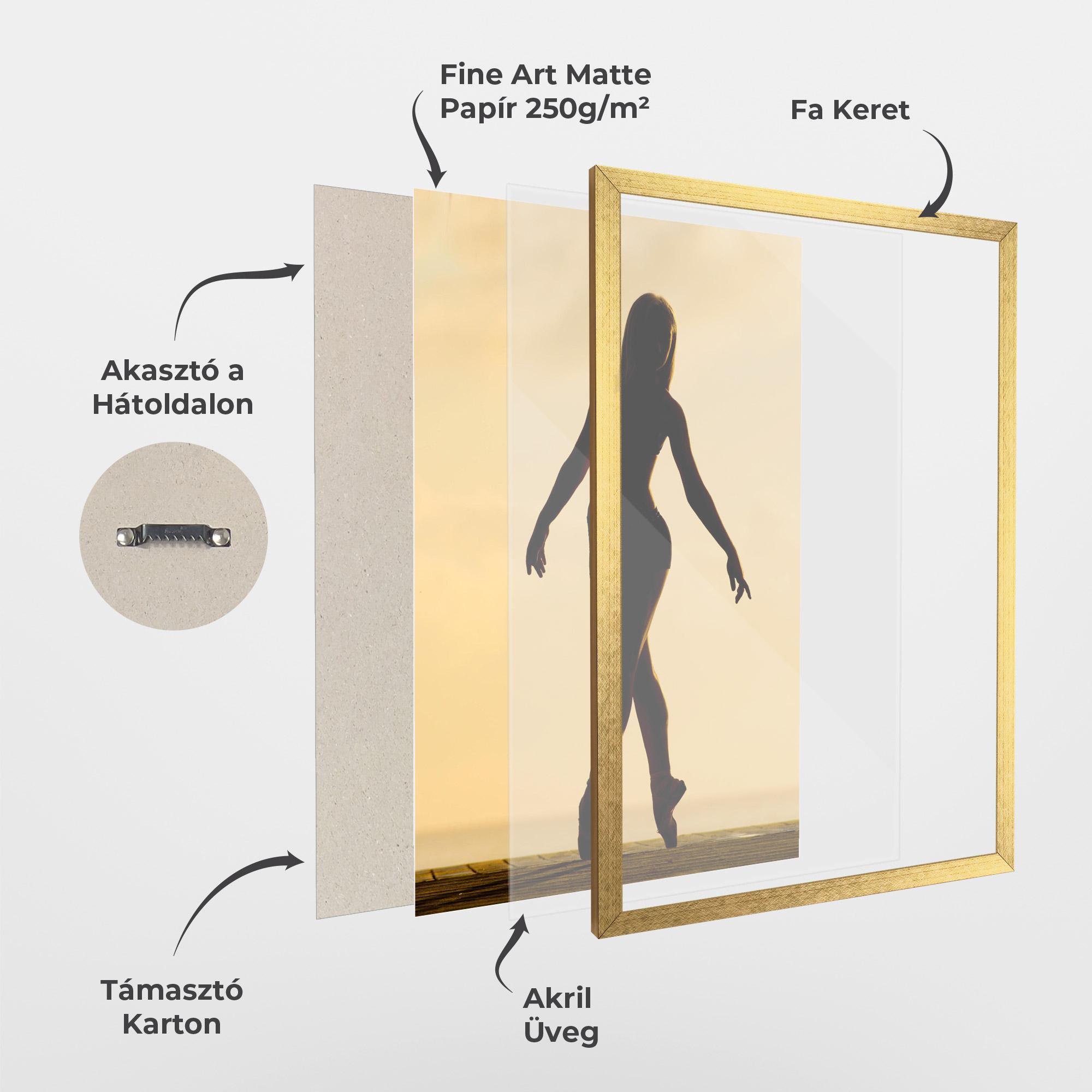 Keretezett Poszter Ballet On Cream mockup 1