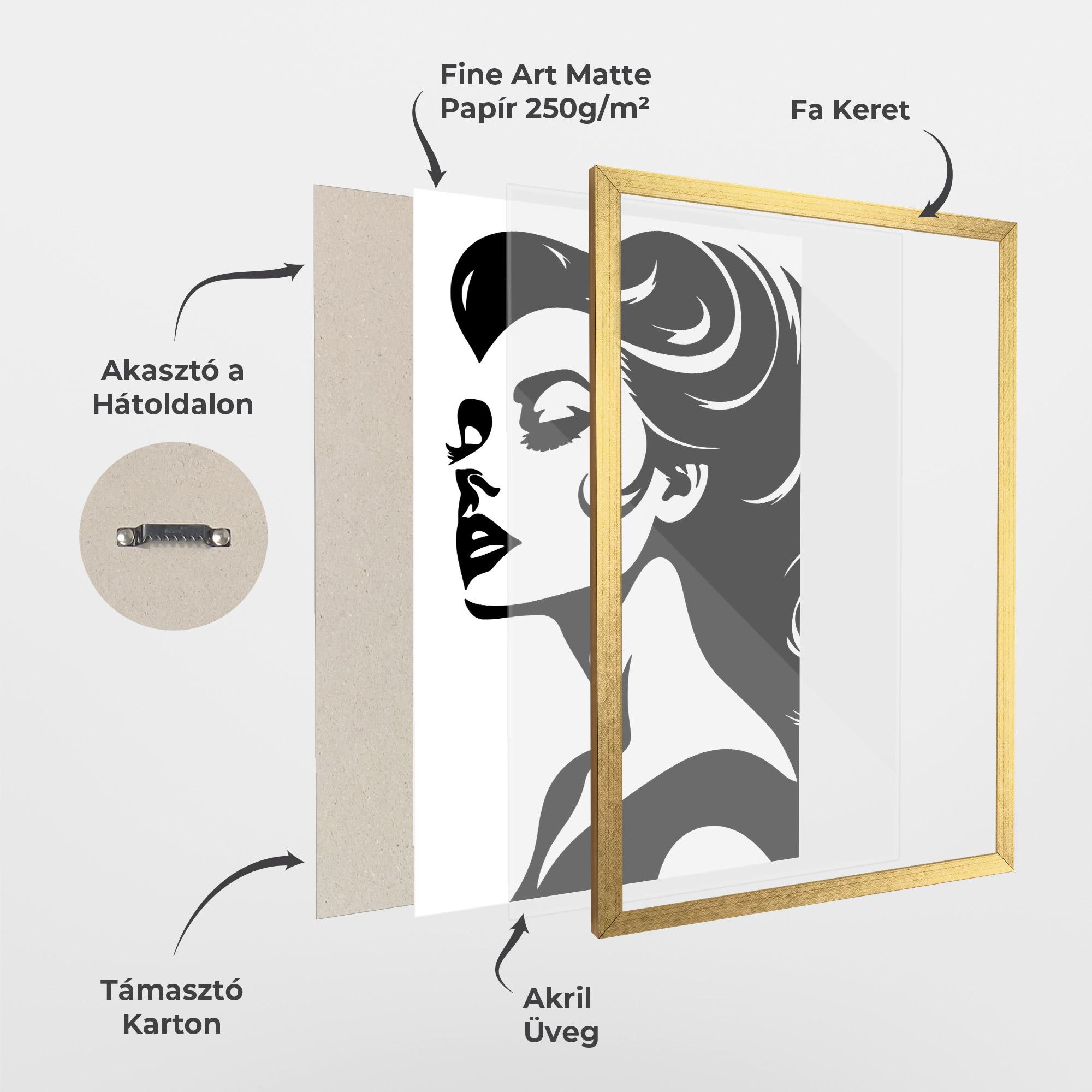 Keretezett Poszter Eyeliner Shilouette mockup 1