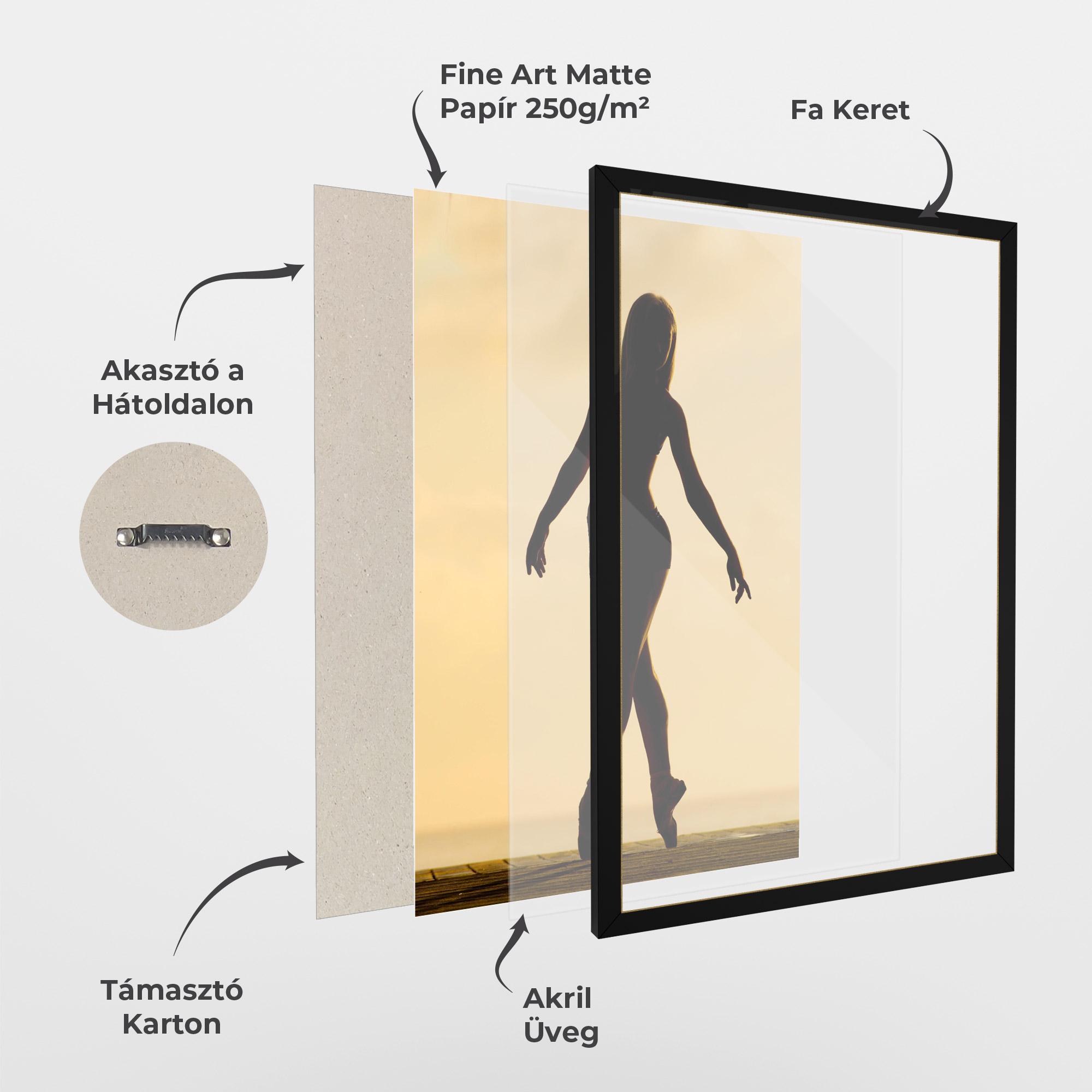 Keretezett Poszter Ballet On Cream mockup 1