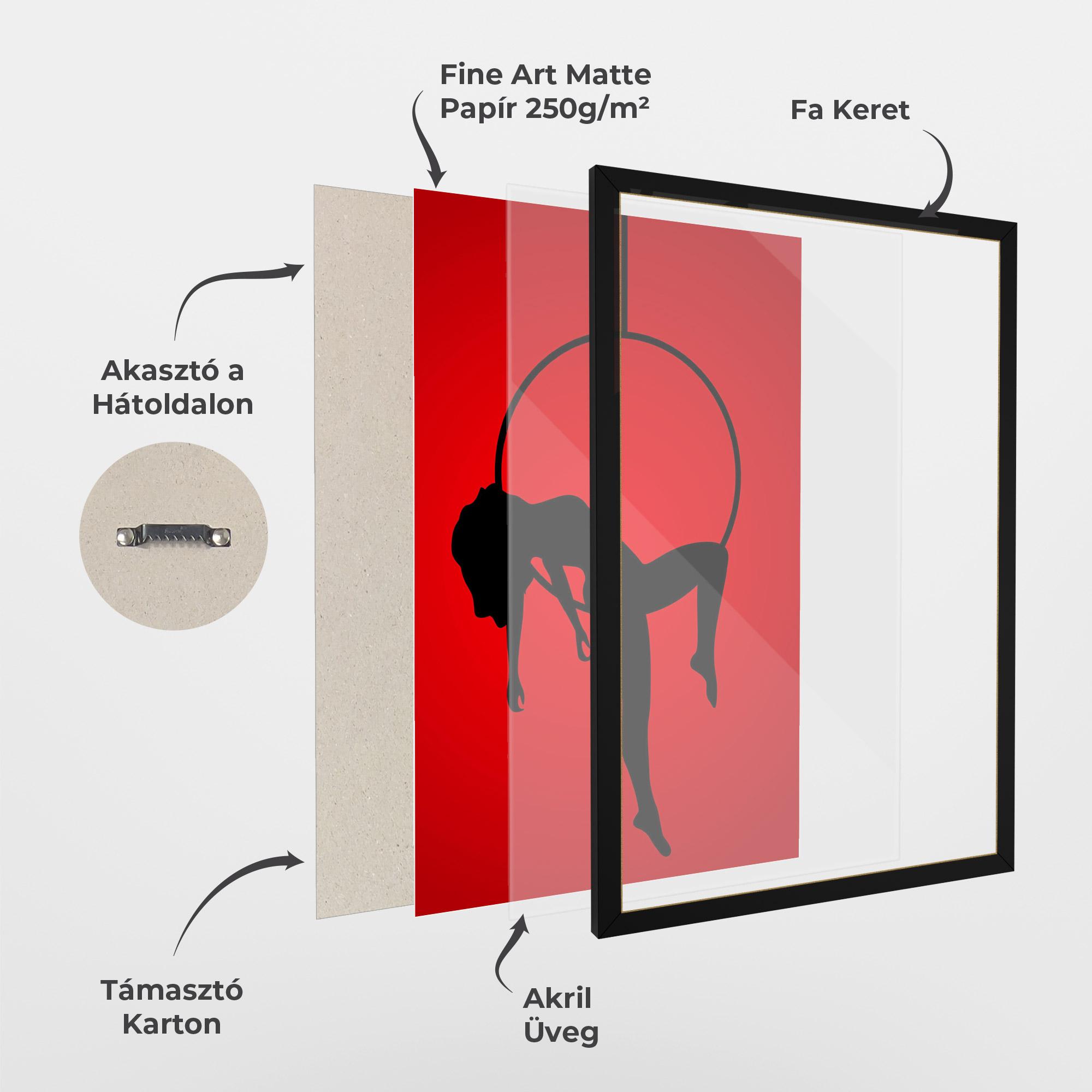 Keretezett Poszter Dancer Shilouette mockup 1