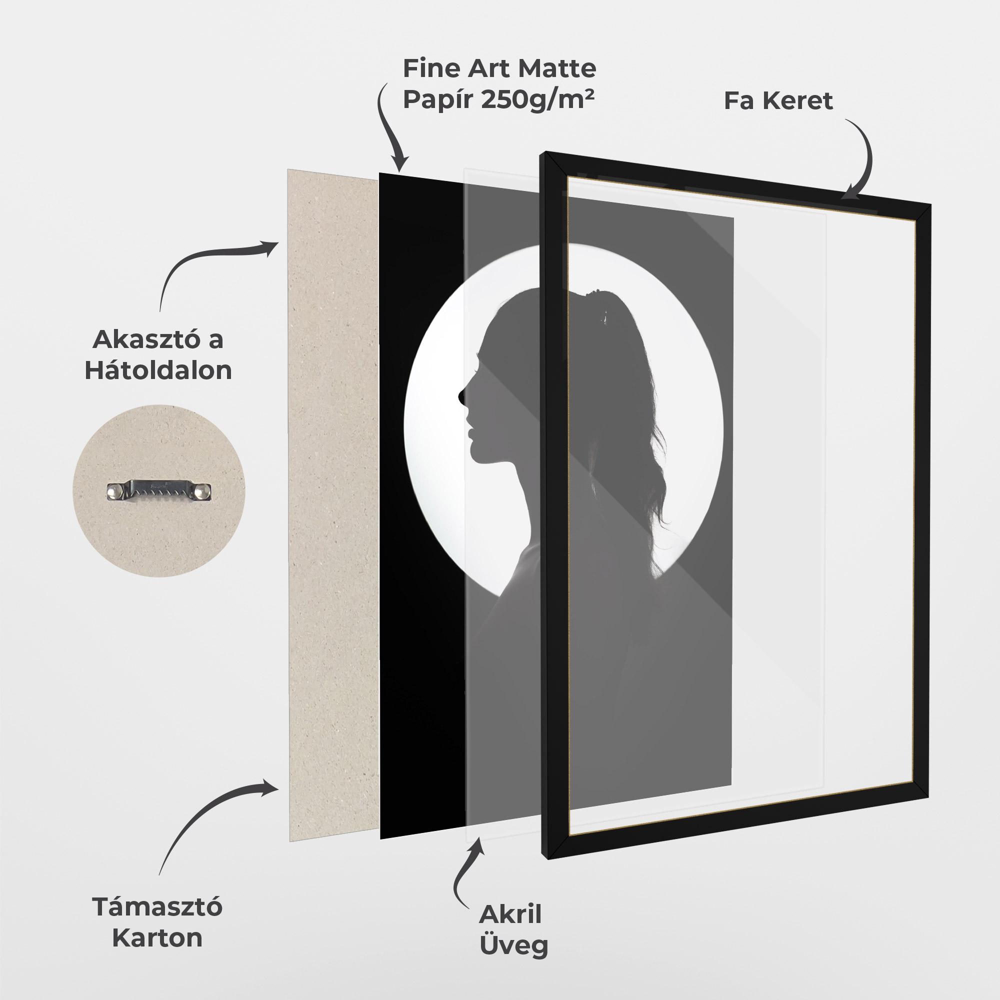 Keretezett Poszter Full Moon Girl mockup 1