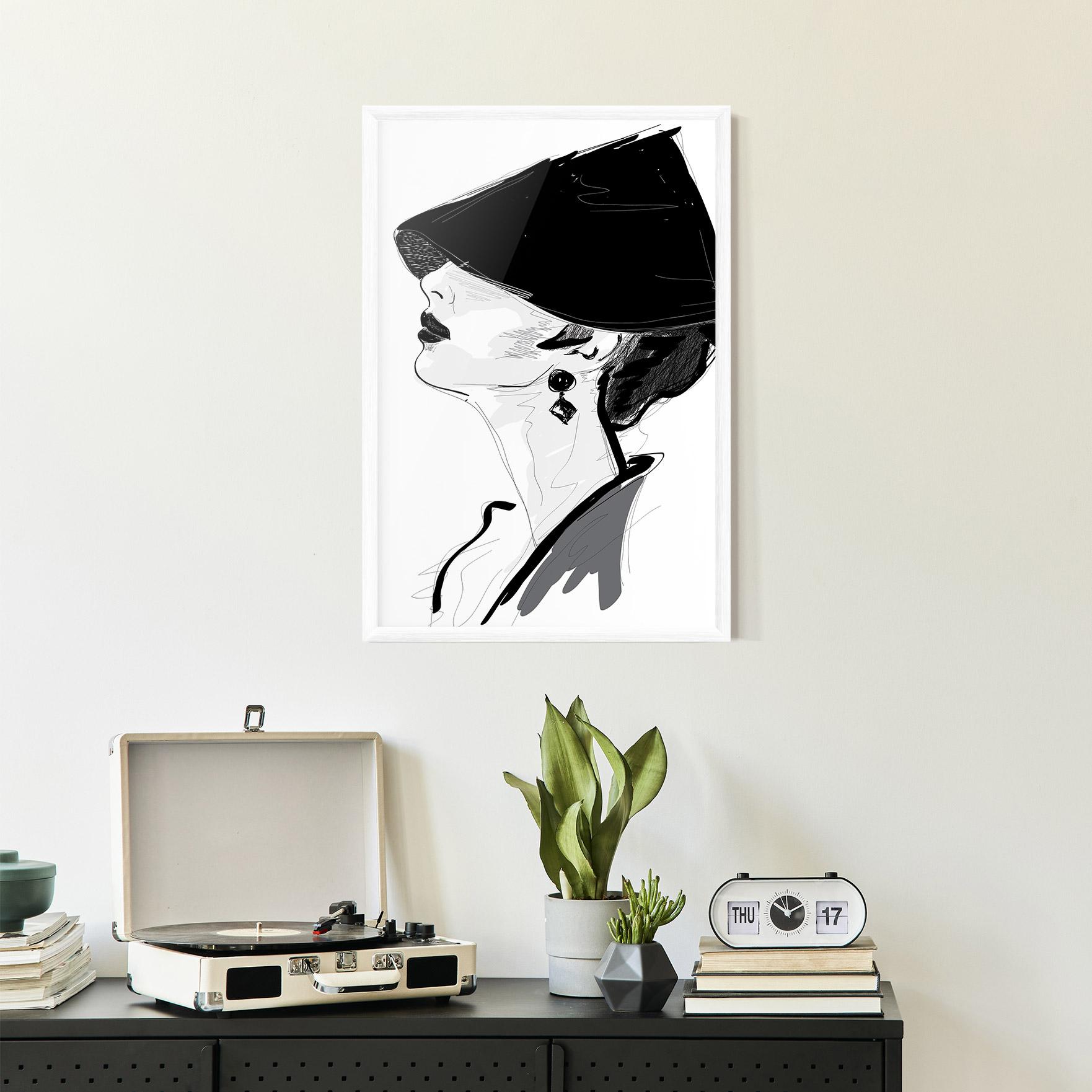 Keretezett Poszter Asian Shilouette mockup 2