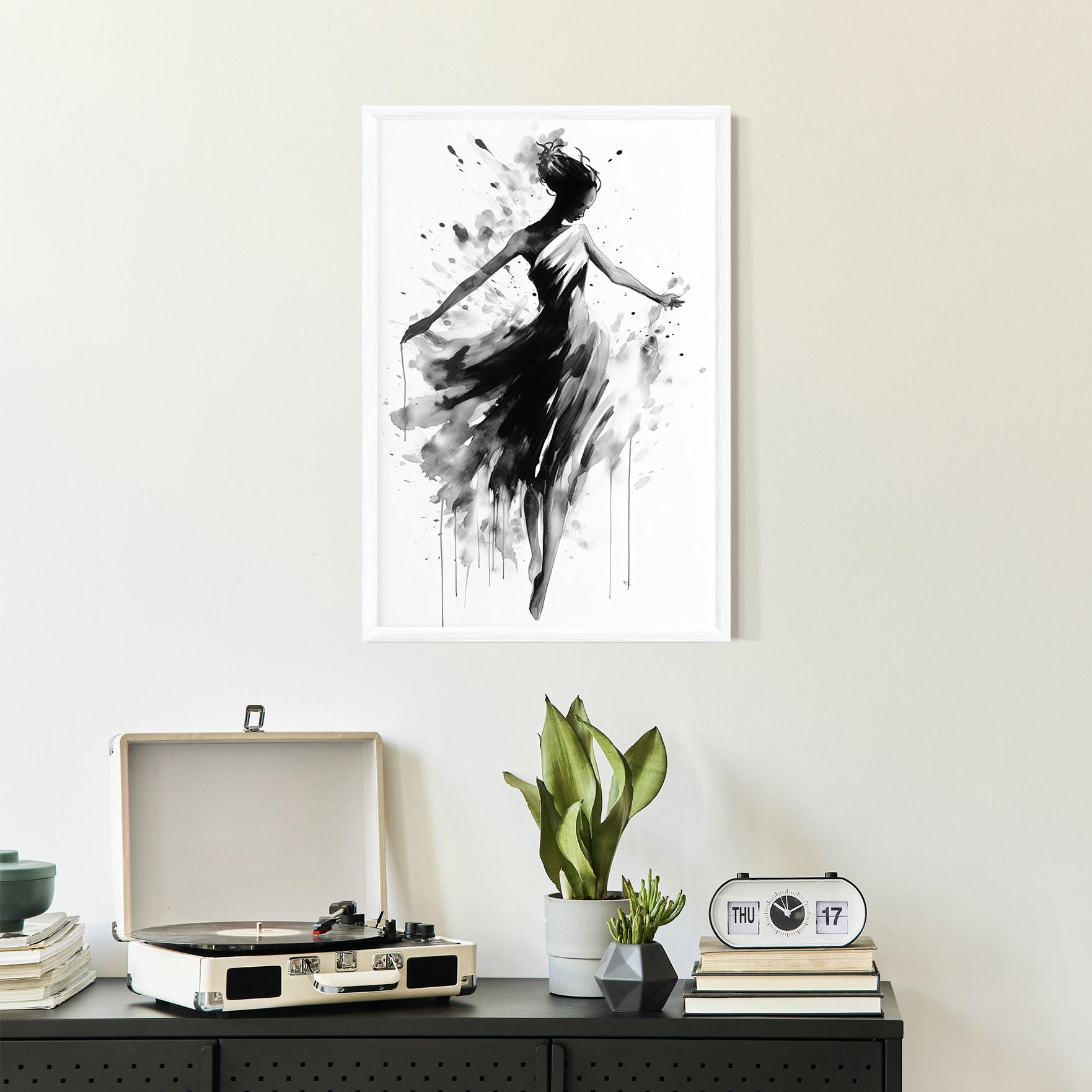 Keretezett Poszter Beautiful Dancing Woman mockup 2