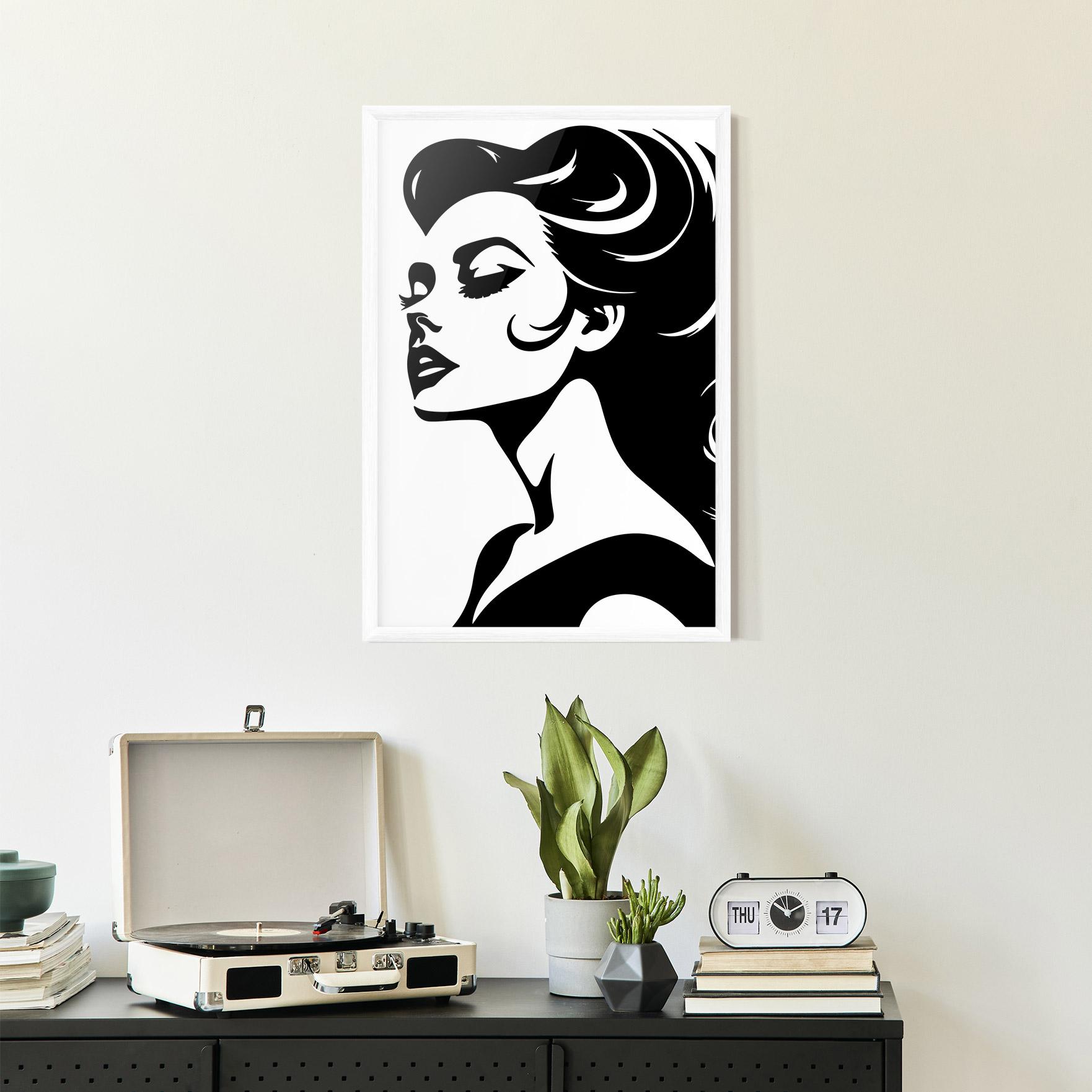 Keretezett Poszter Eyeliner Shilouette mockup 2