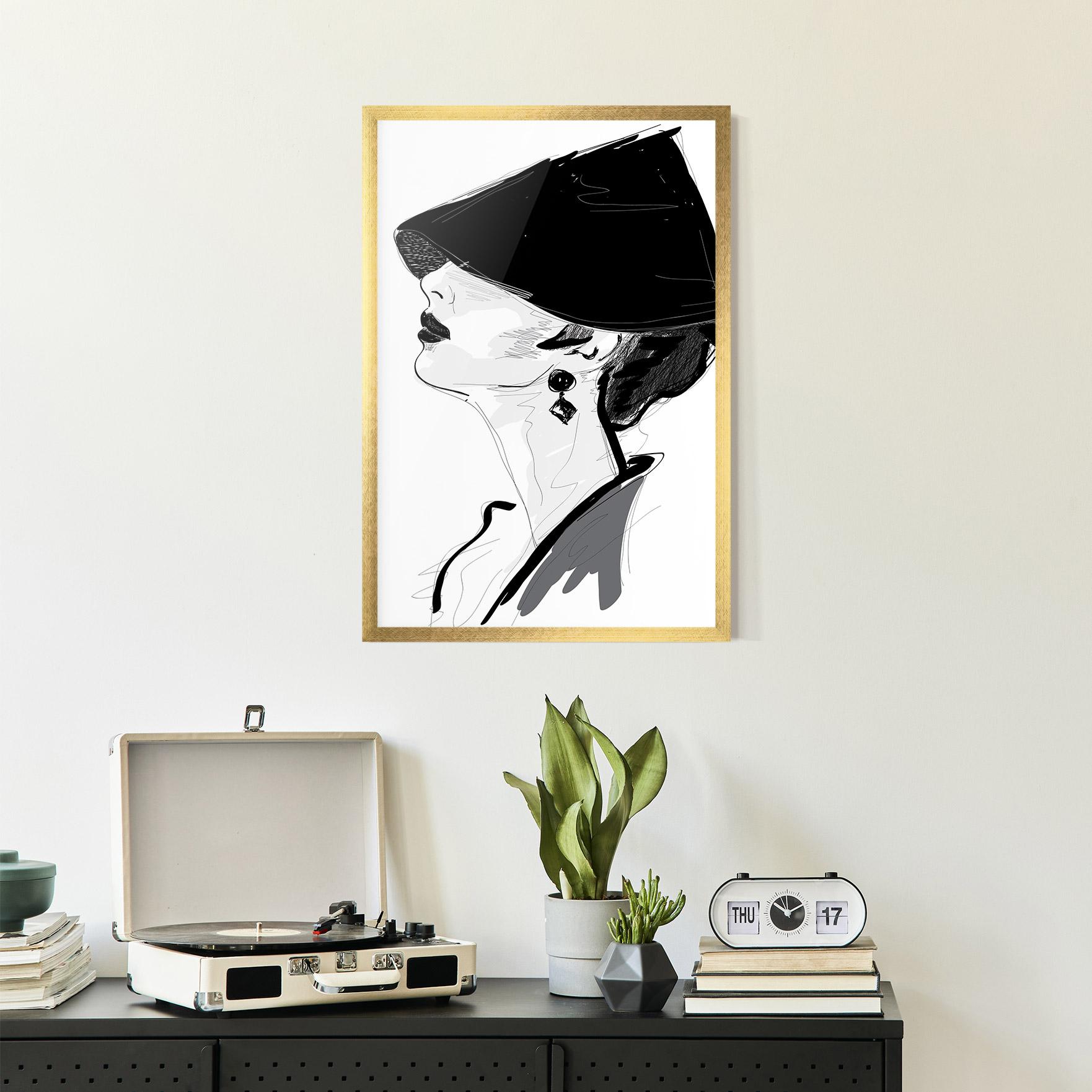 Keretezett Poszter Asian Shilouette mockup 2