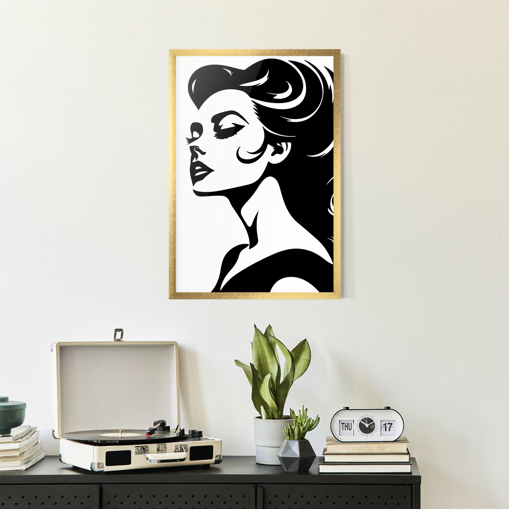 Keretezett Poszter Eyeliner Shilouette mockup 2