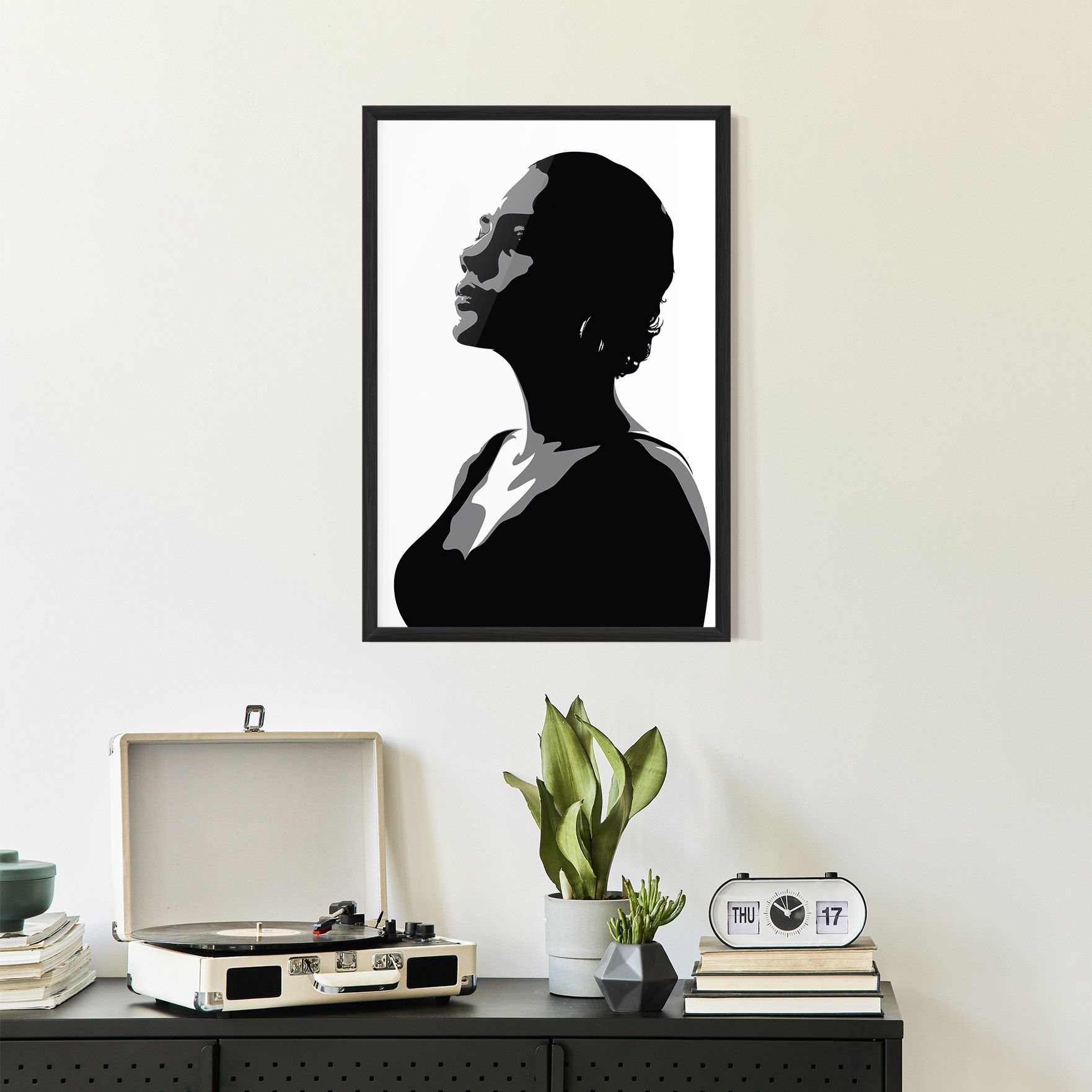 Black Woman Shilouette mockup 2