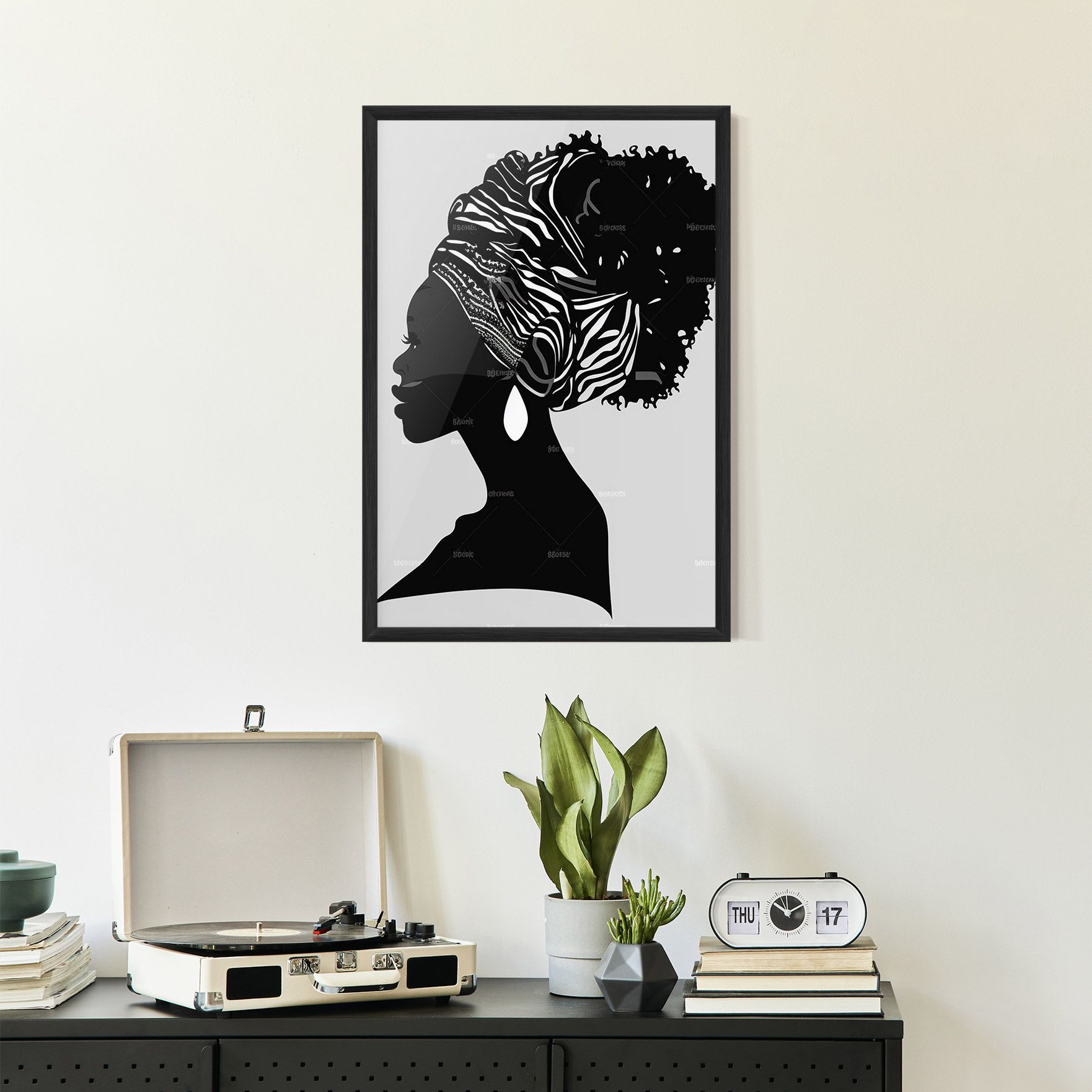 Black Woman Silhouette mockup 2