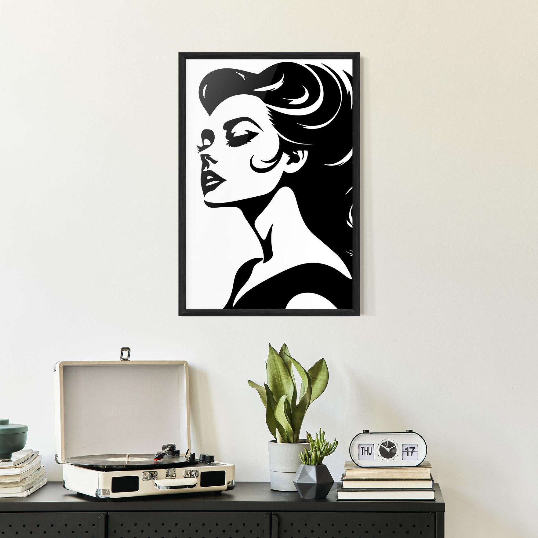 Keretezett Poszter Eyeliner Shilouette mockup 2