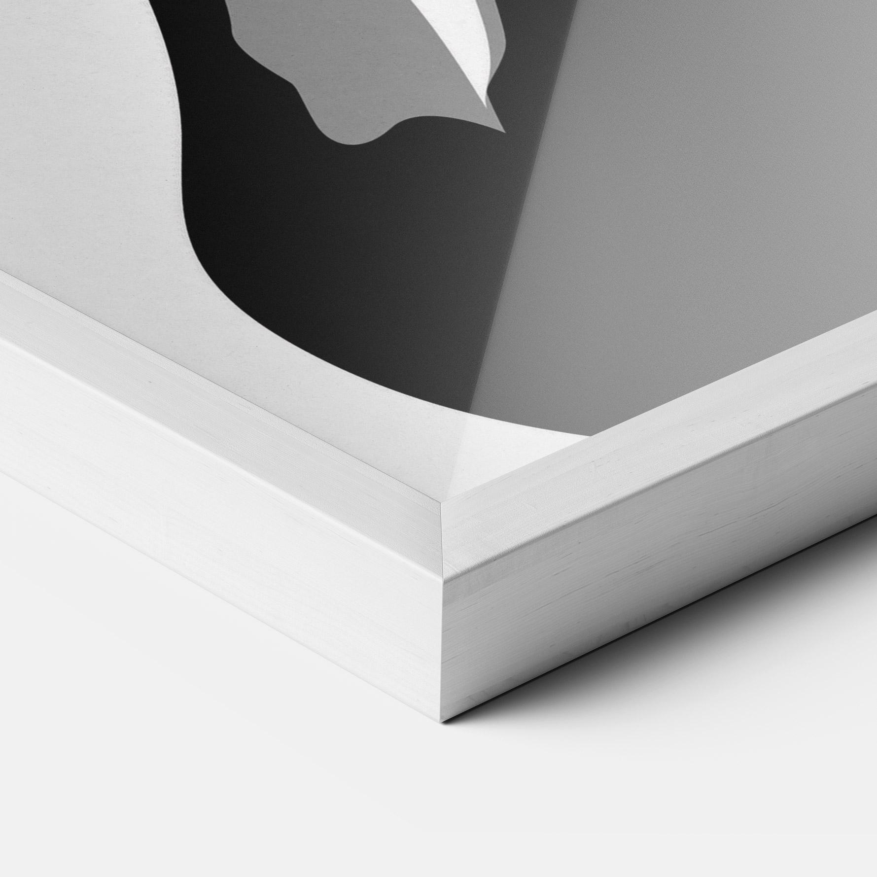 Keretezett Poszter Black Woman Shilouette mockup 3