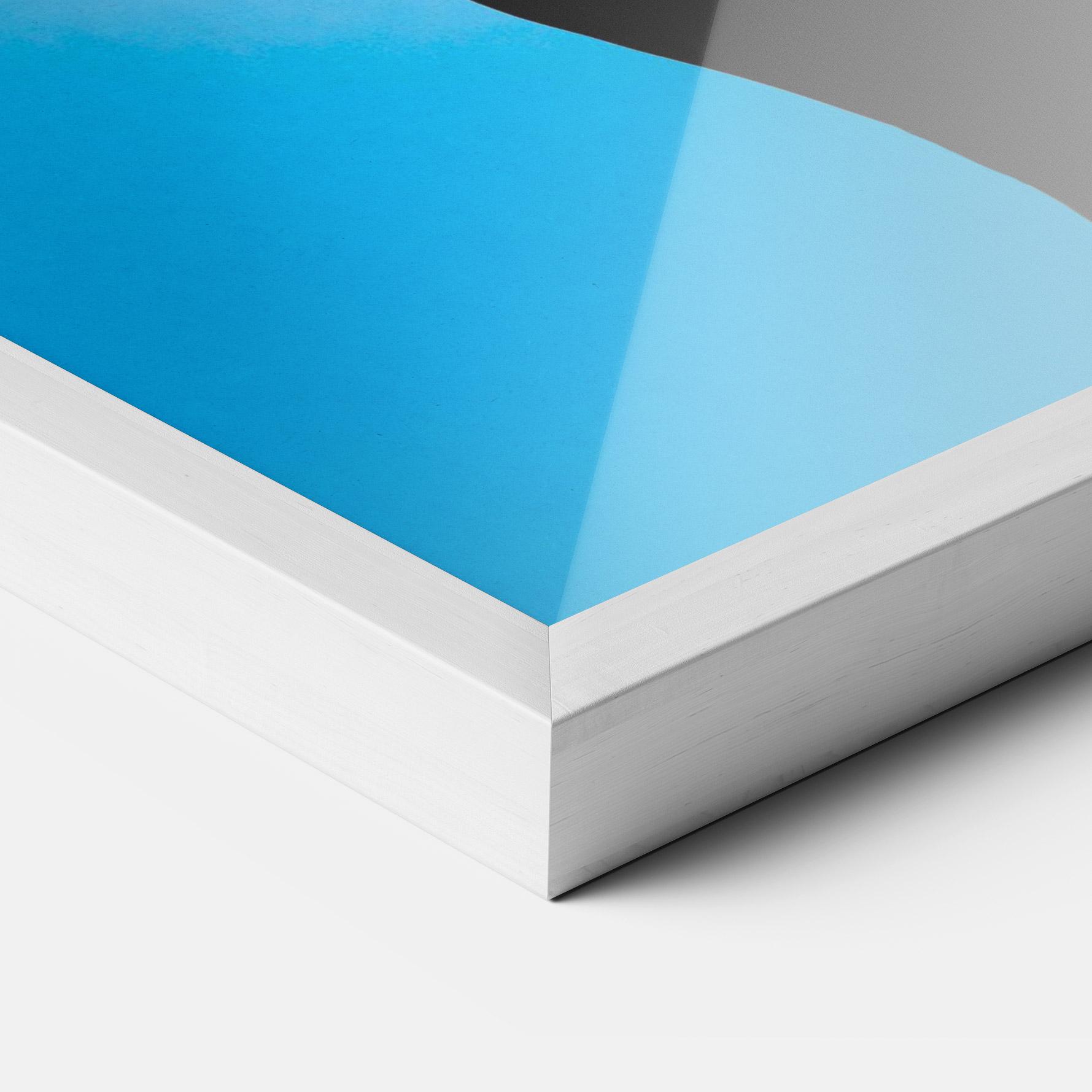 Keretezett Poszter Blue Background mockup 3