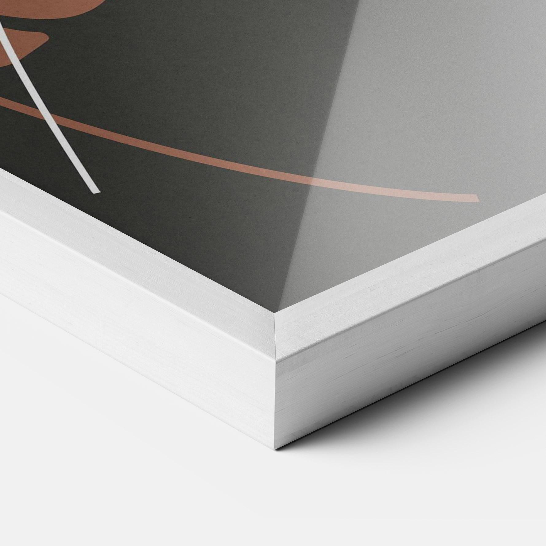 Keretezett Poszter White Line Woman mockup 3