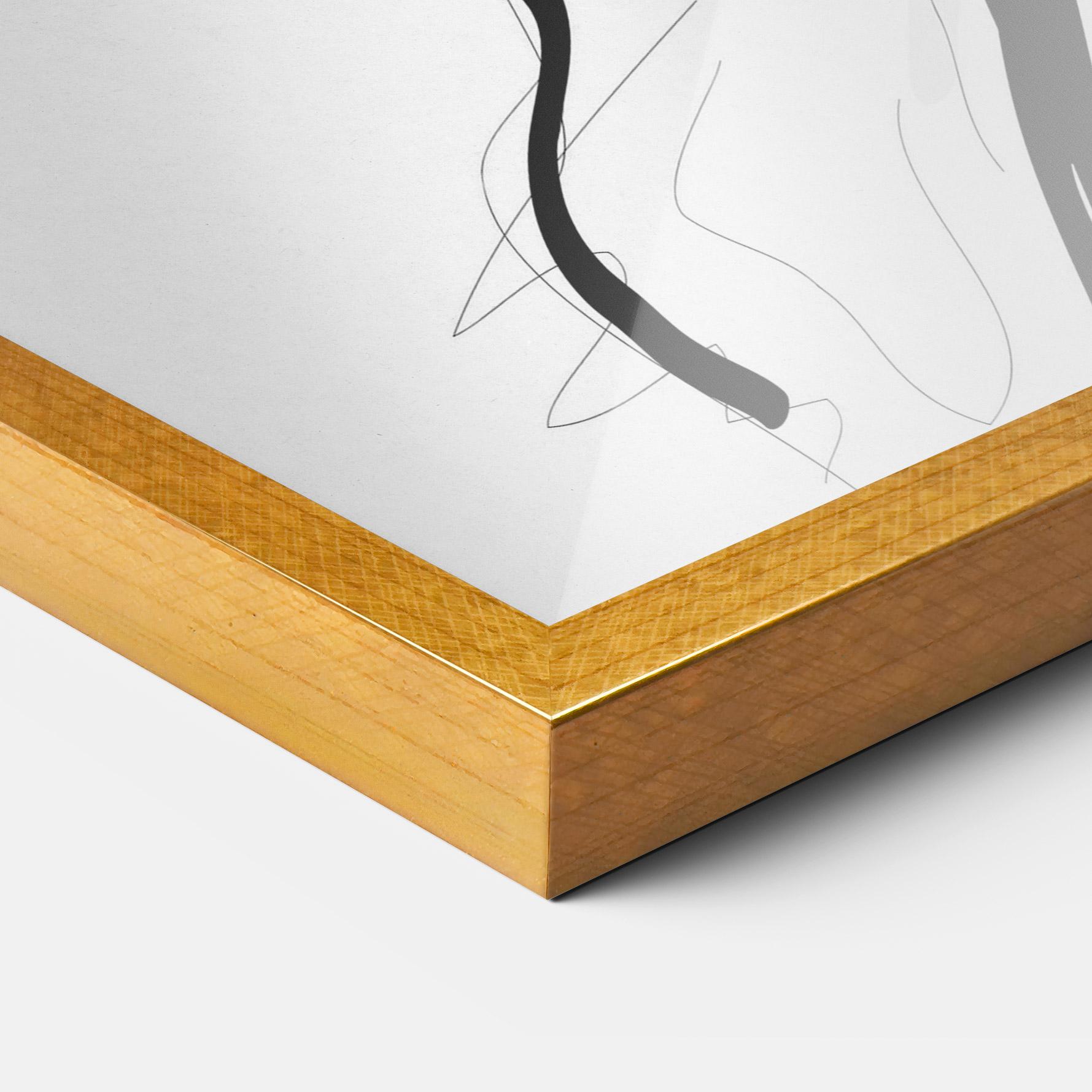 Keretezett Poszter Asian Shilouette mockup 3