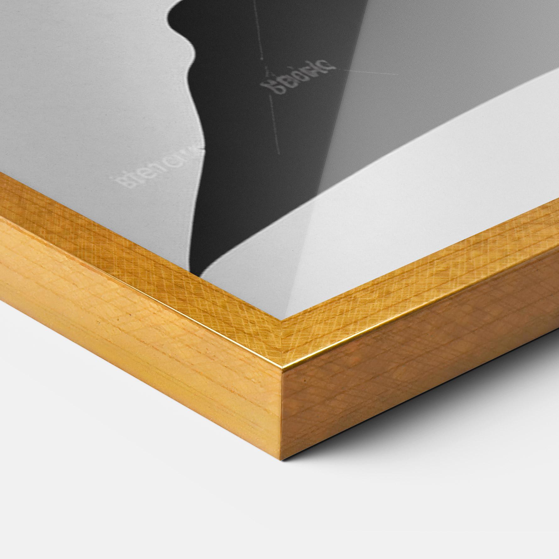 Keretezett Poszter Black Woman Silhouette mockup 3