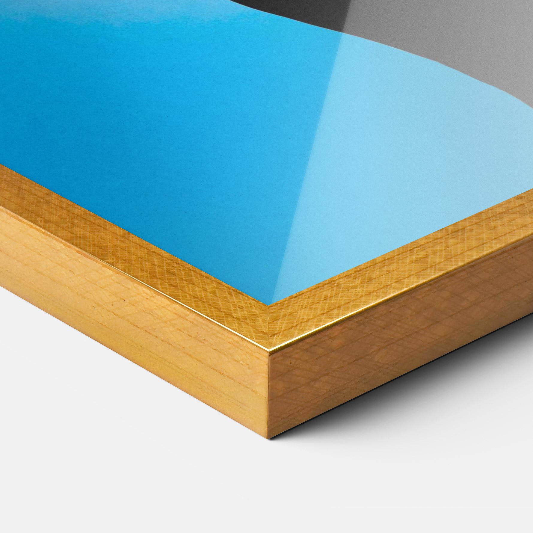 Keretezett Poszter Blue Background mockup 3