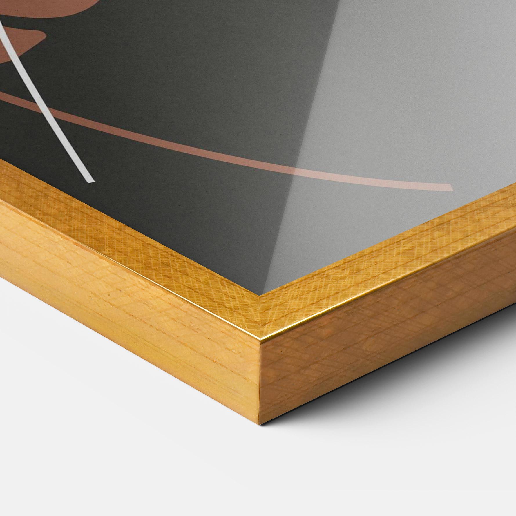 Keretezett Poszter White Line Woman mockup 3