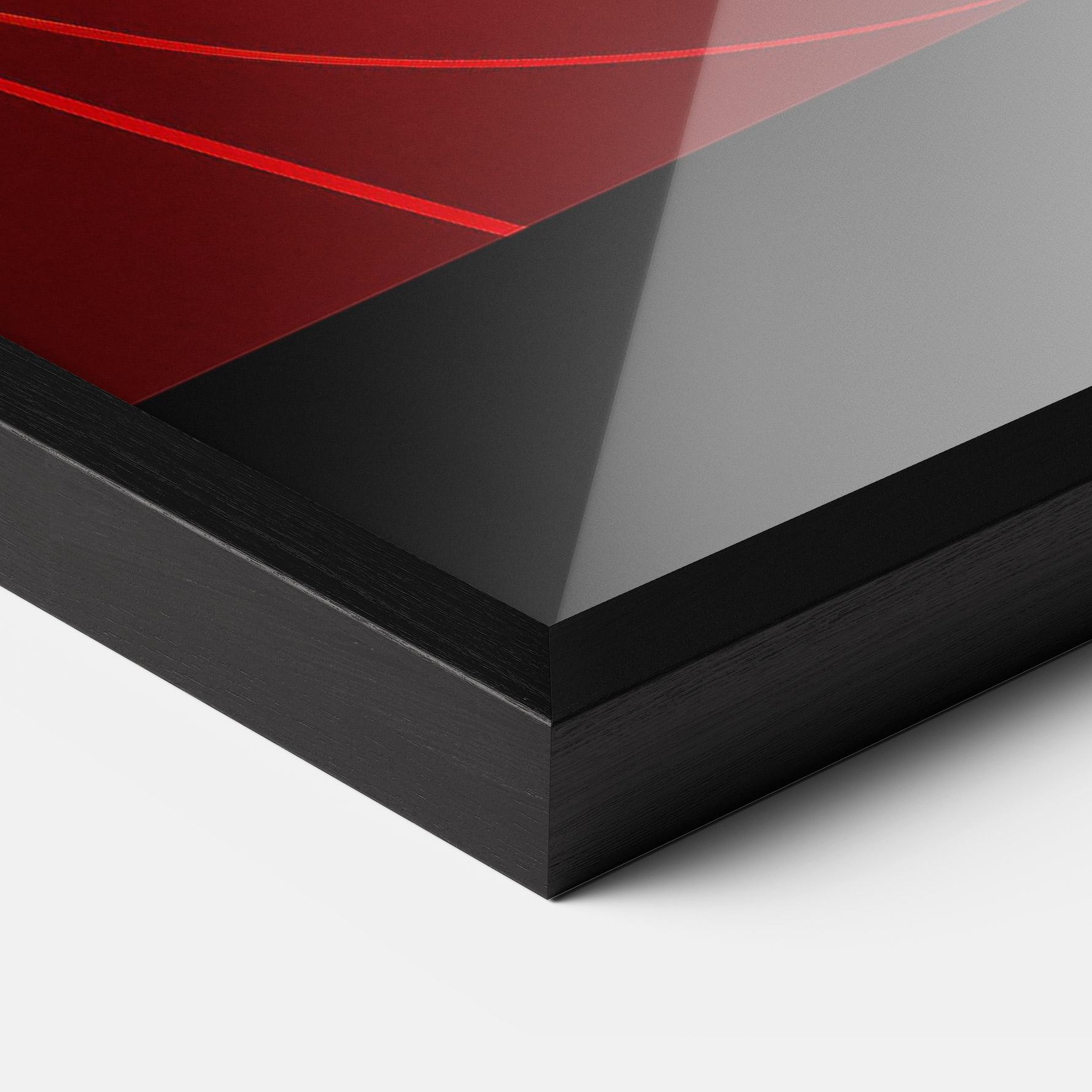 Keretezett Poszter Red Background Girl mockup 3