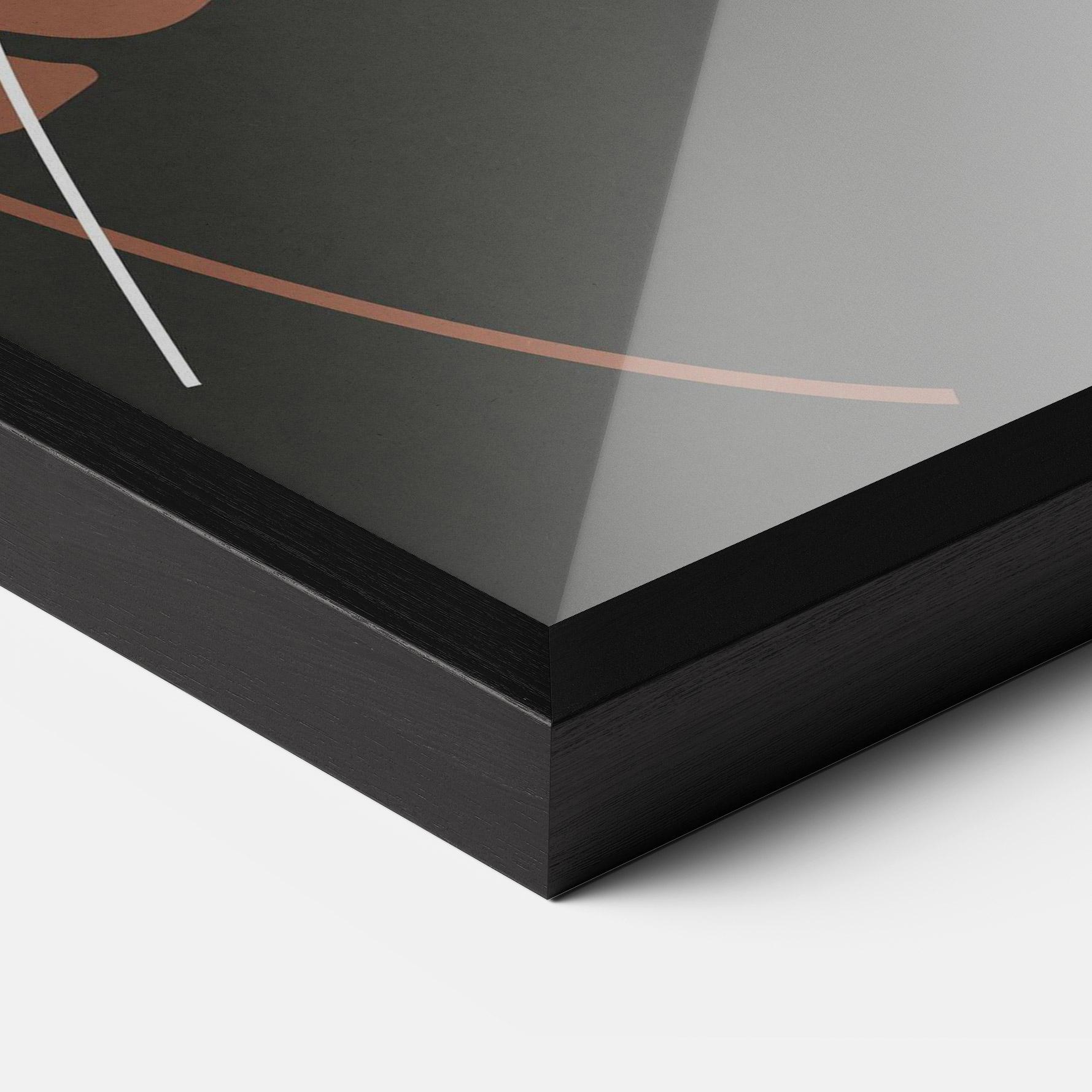 Keretezett Poszter White Line Woman mockup 3