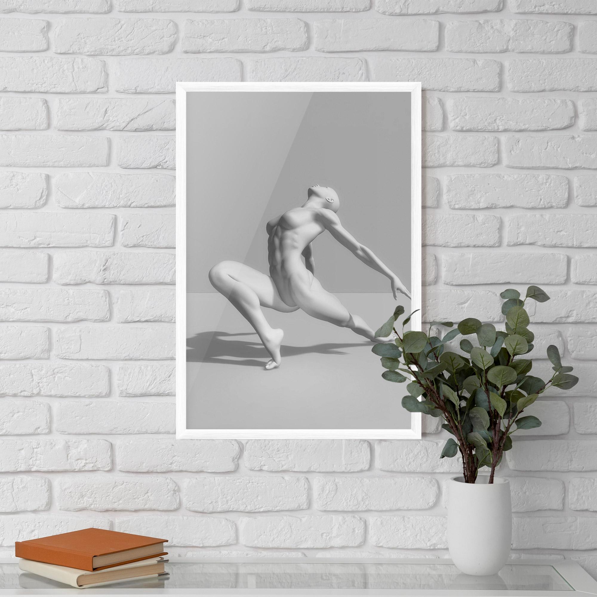 Keretezett Poszter 3d Ballet Pose mockup 5